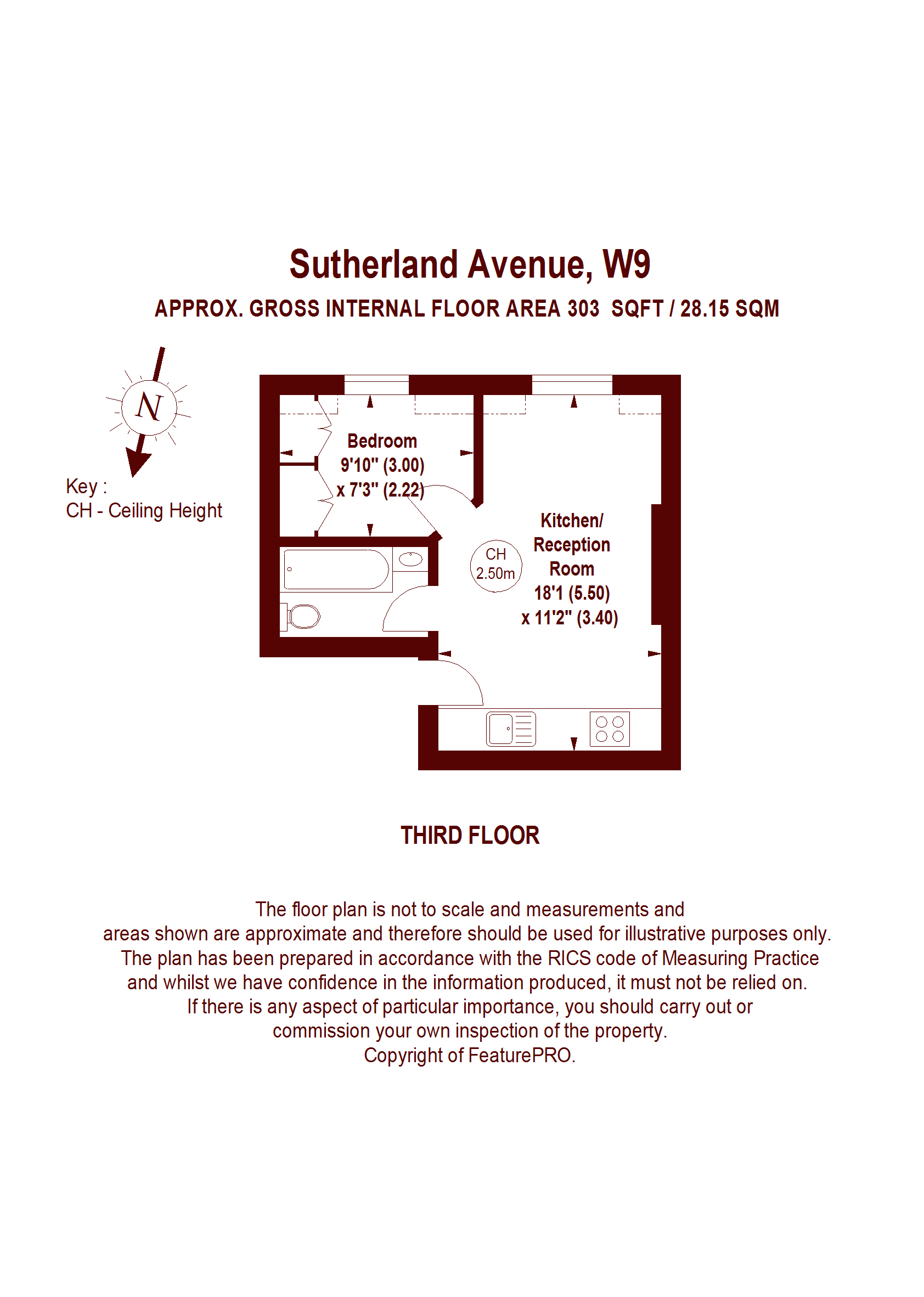 Flat G, 16, Sutherland Avenue, London floorplan