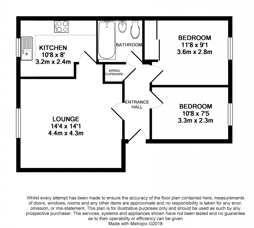 2 Bedrooms Flat for sale in Ascot Court, Aldershot GU11