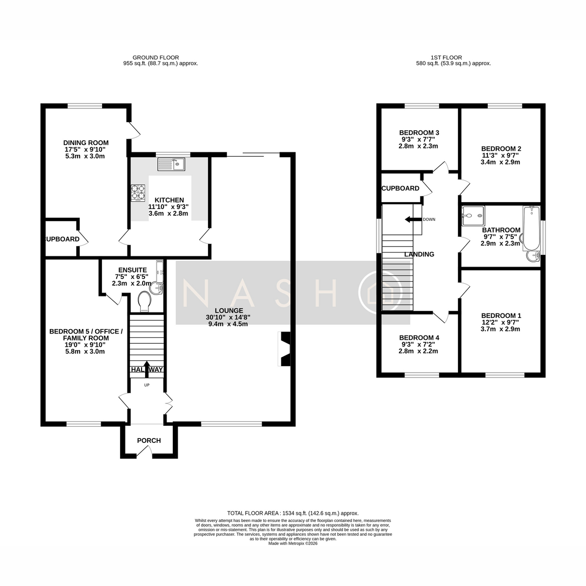 5, Aberdeen Close, Bletchley floorplan