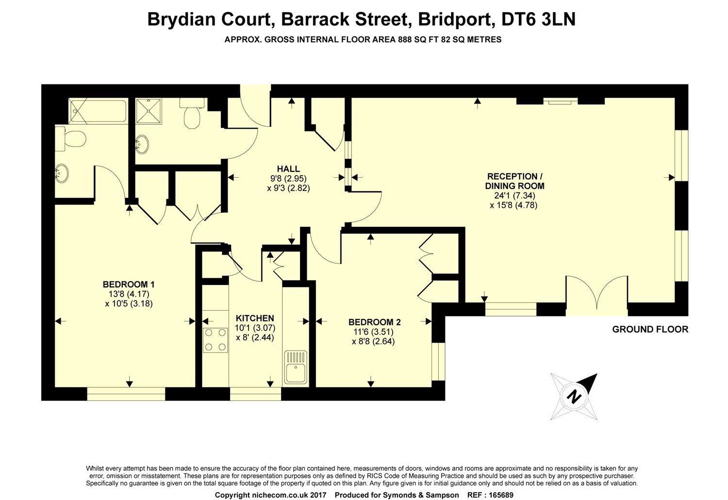 3, Brydian Court, Bridport floorplan