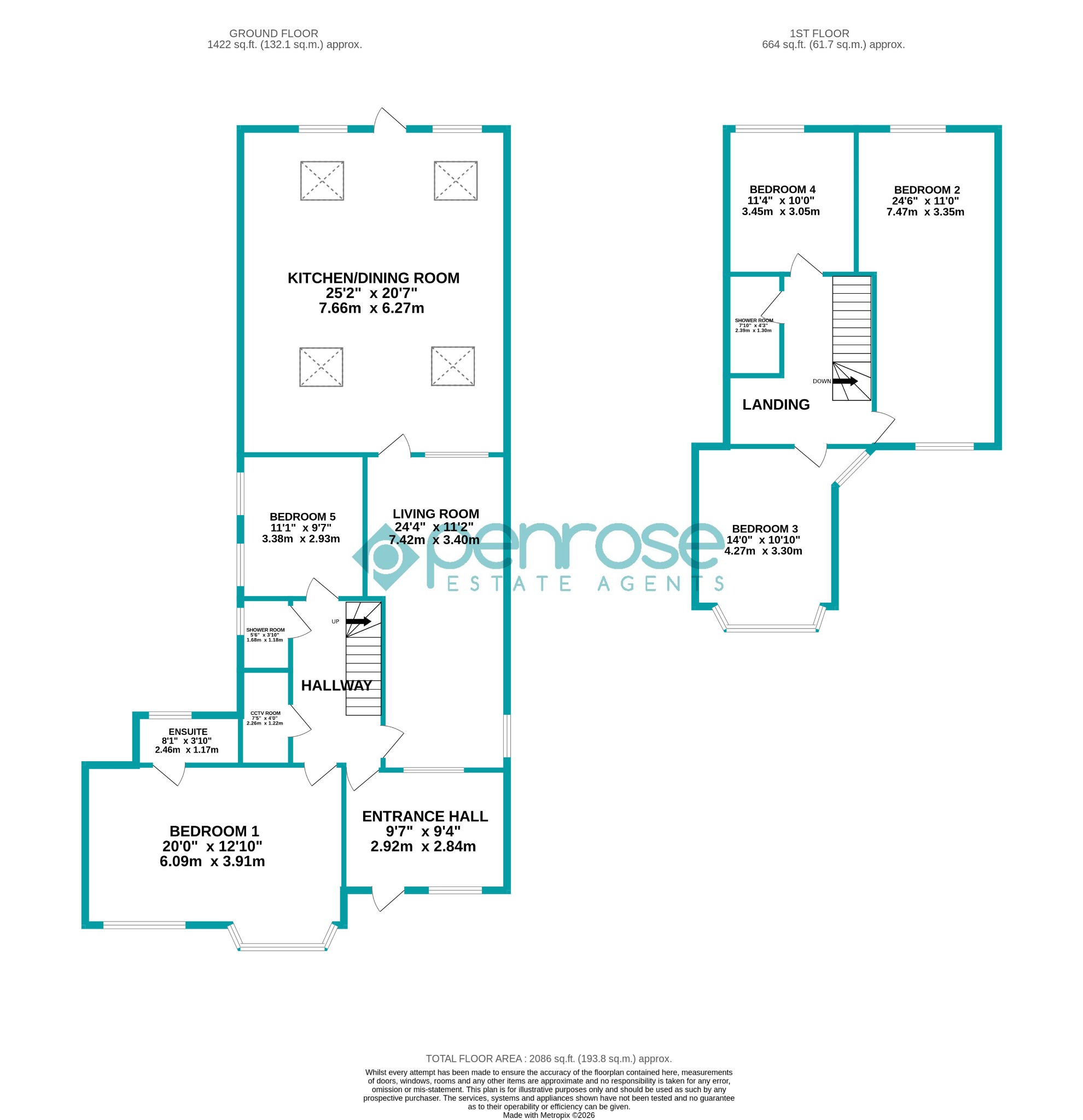 1 Felstead Way, Luton, Bedfordshire floorplan
