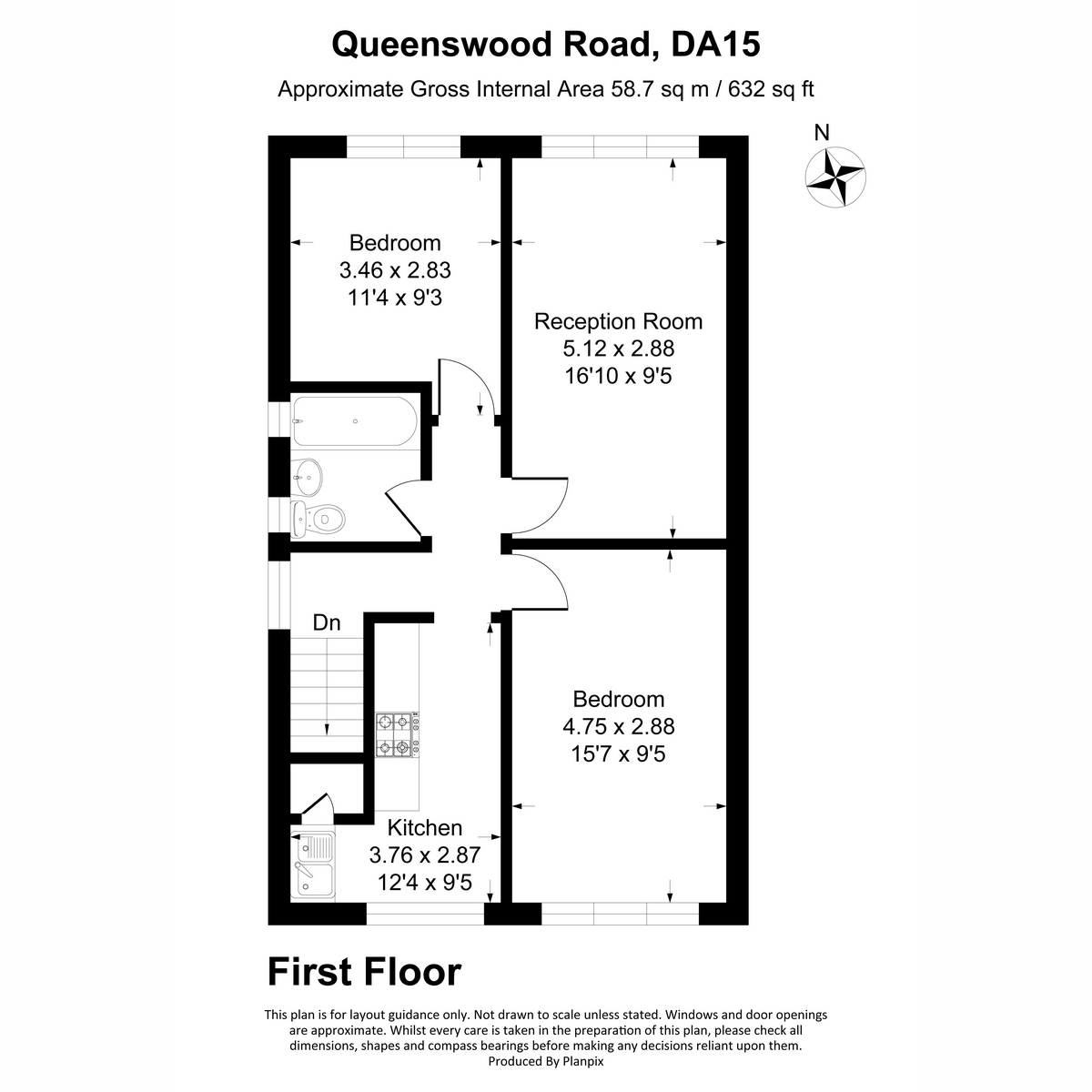 1a, Queenswood Road, Sidcup floorplan