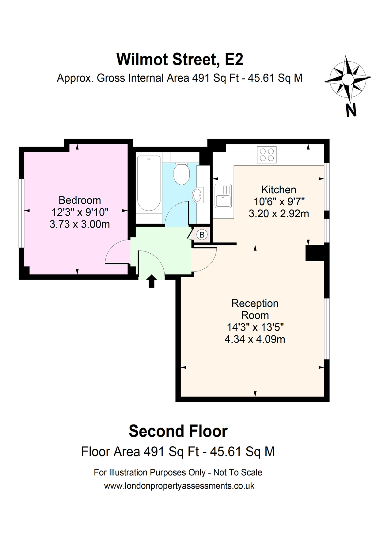1 Bedrooms Flat to rent in 65, Wilmot Street, Bethnal Green, London E2