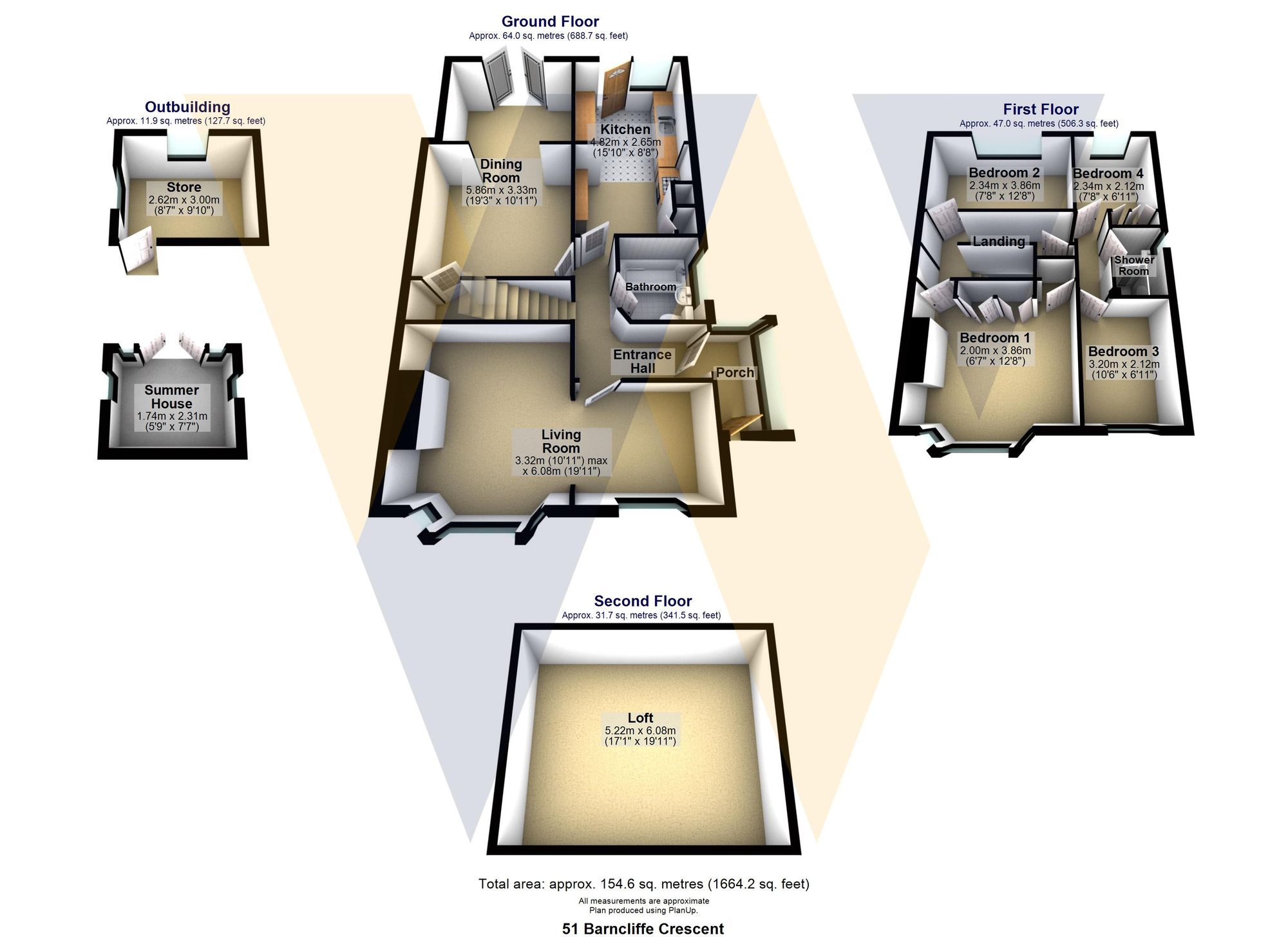 51 Barncliffe Crescent, Sheffield floorplan