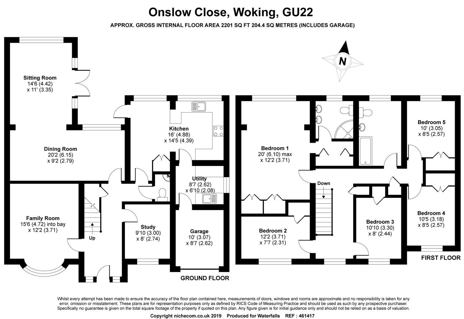 5 Bedrooms Detached house for sale in Onslow Close, Woking GU22