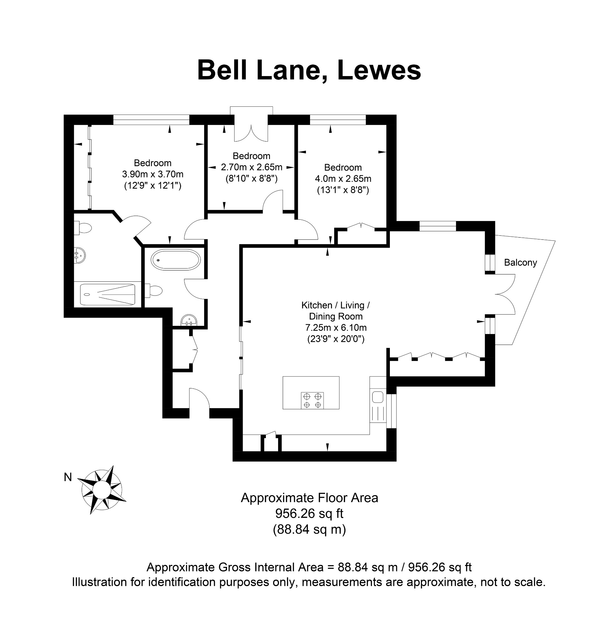 Bell Lane, Lewes floorplan