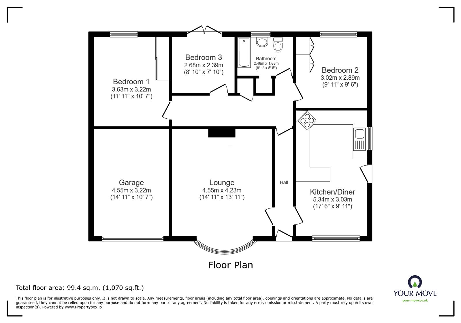 84, Malham Drive, Lincolnshire floorplan