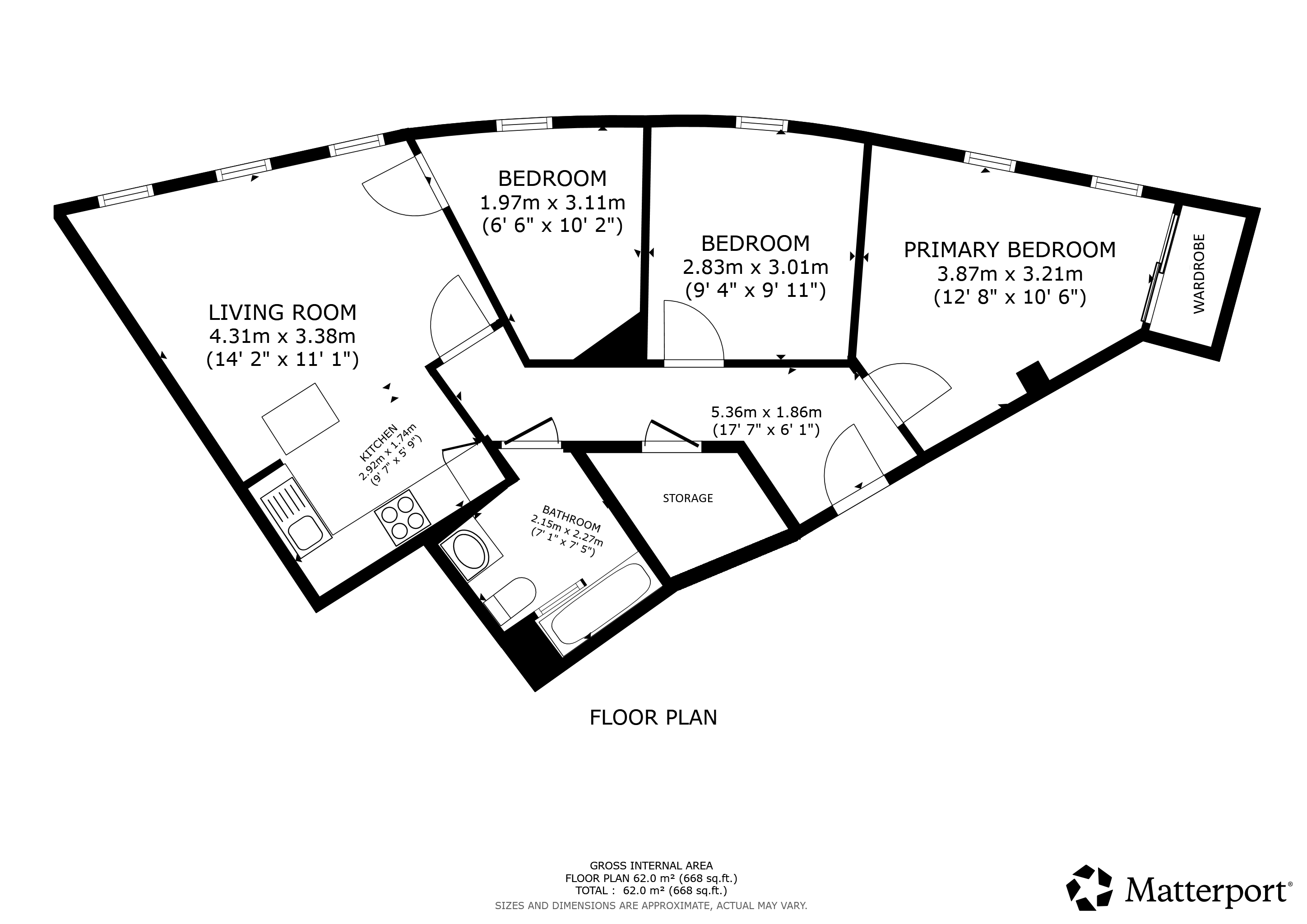 Flat 0/2, 228, Howard Street, City Centre floorplan