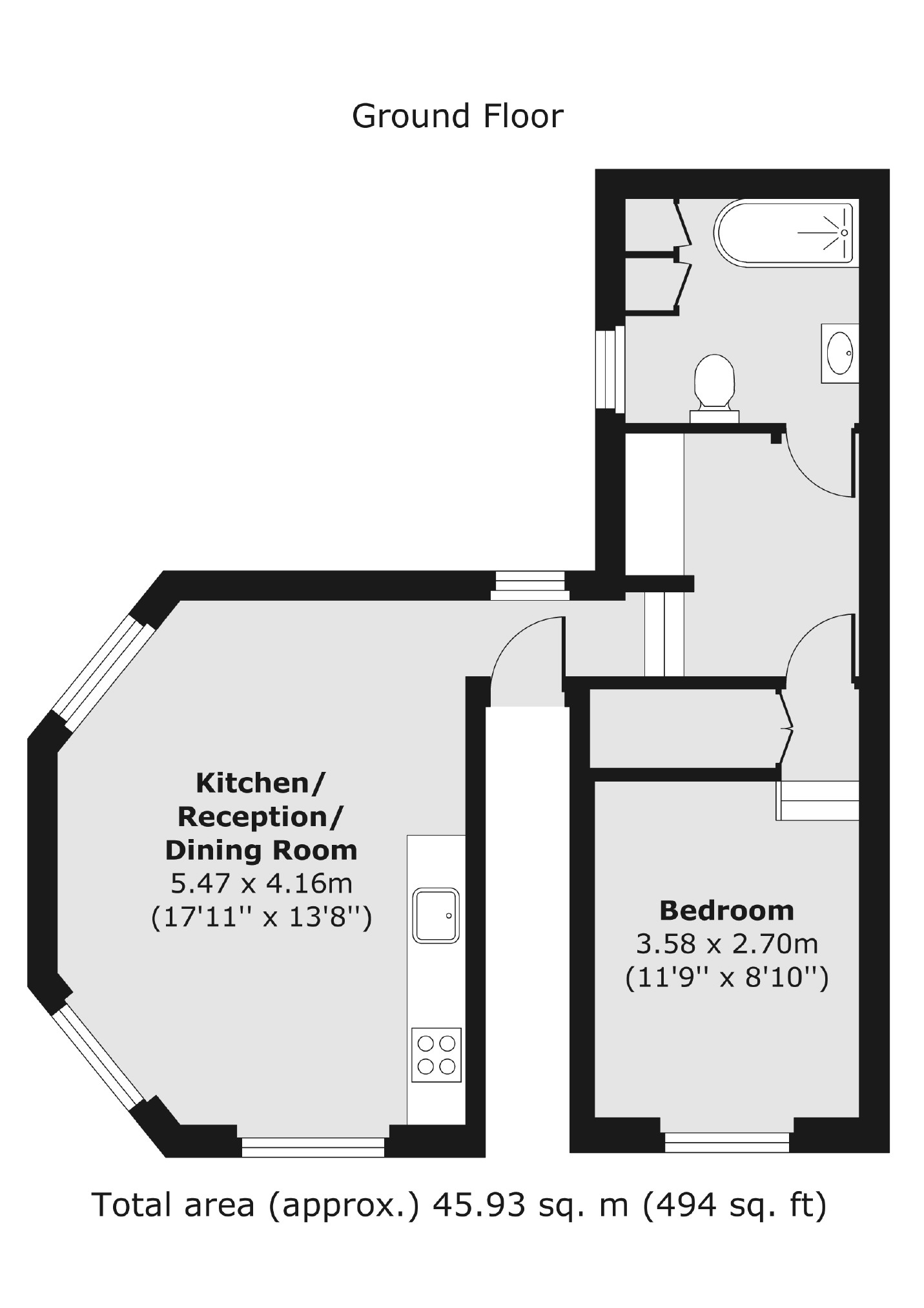 Flat 2, 180, Cambridge Street, London floorplan