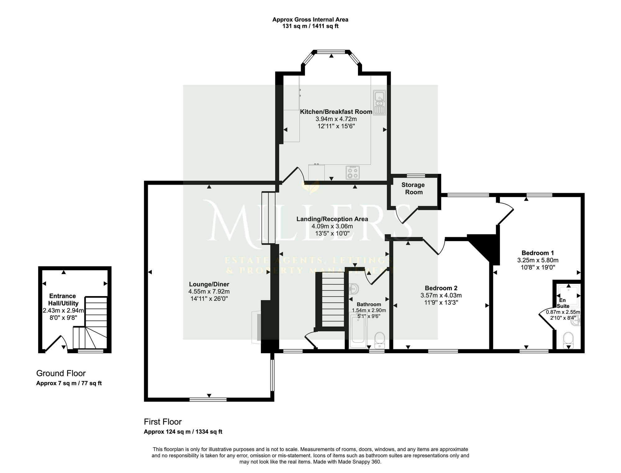 Flat 4, The Old Vicarage St. Margarets Close, Cromer floorplan
