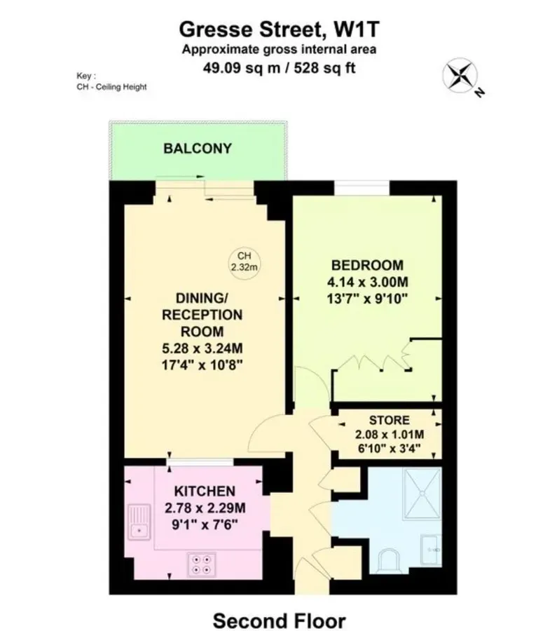 Gresse Street, London floorplan