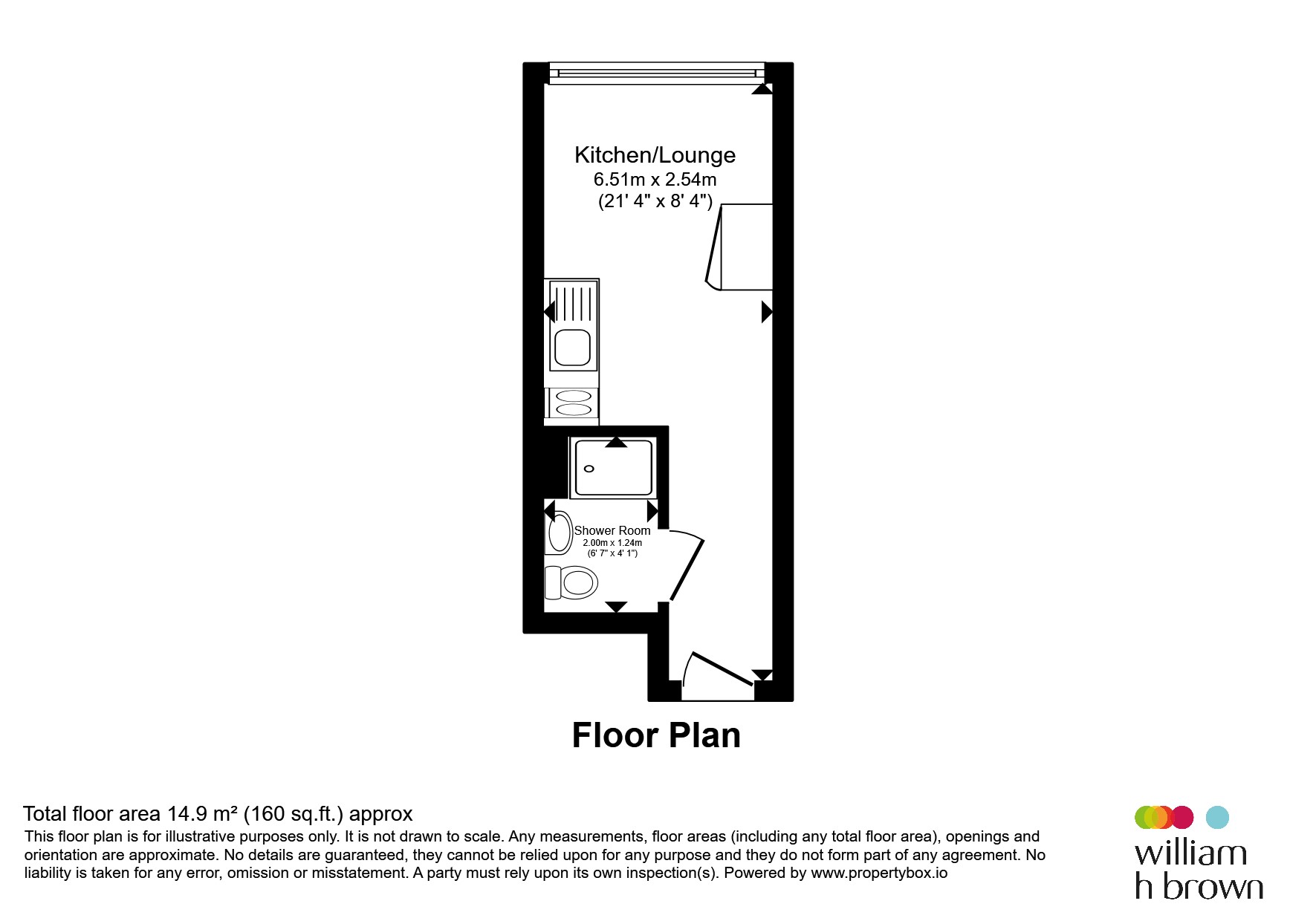 Flat 113, Maid Marian House, 56, Hounds Gate, Nottingham floorplan