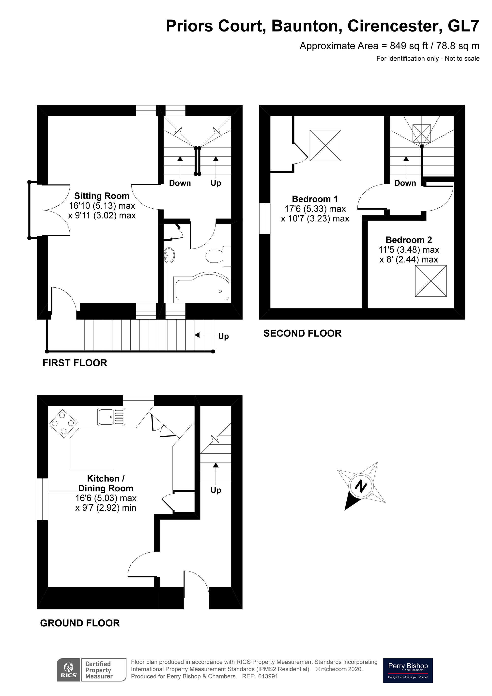 2 bed terraced house for sale in Priors Court, Baunton, Cirencester GL7
