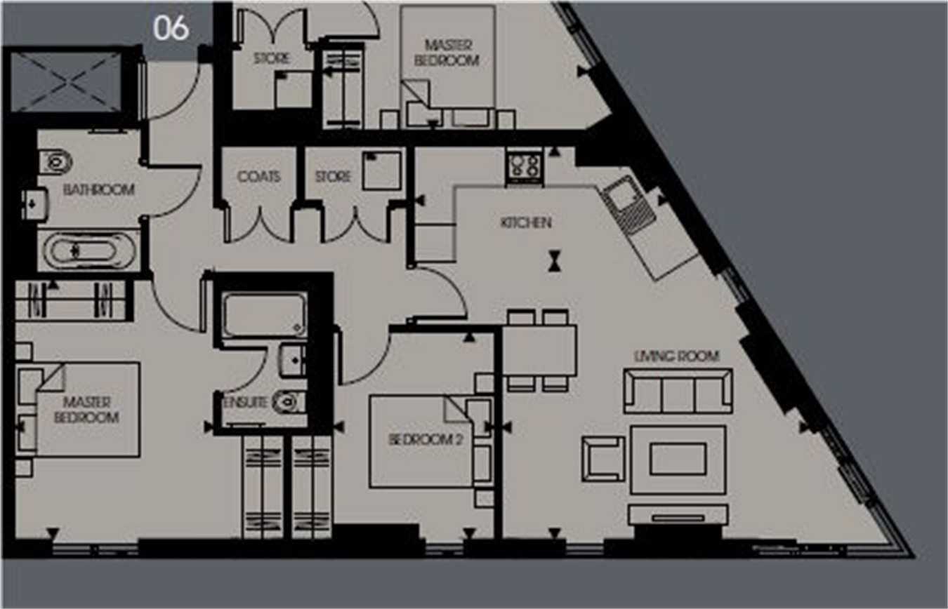 2 Bedrooms Flat to rent in Pinnacle Apartments, 11 Saffron Central Square, Croydon, Surrey CR0