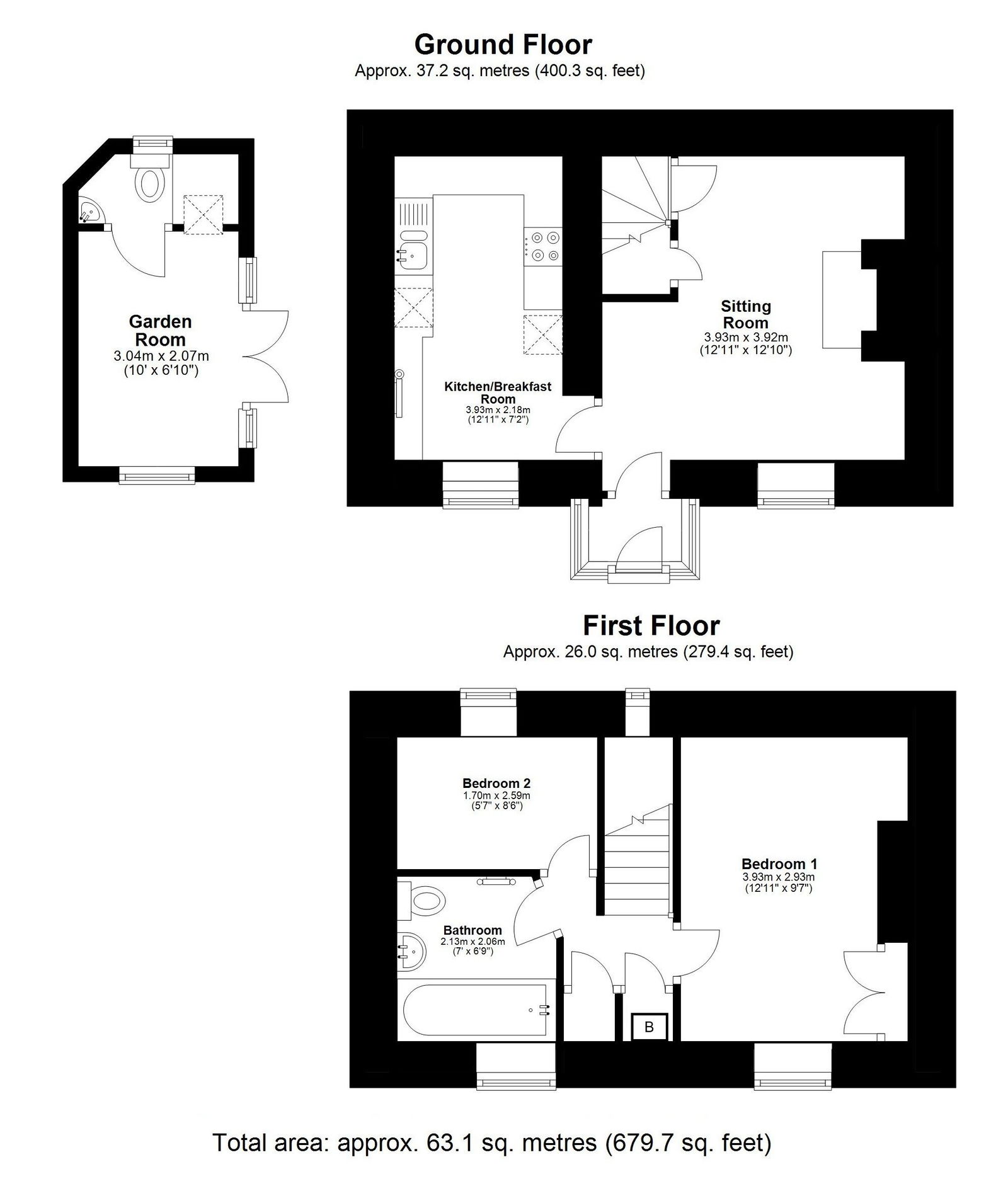 Bird Cottage, 14, Cottons Lane, Tetbury floorplan