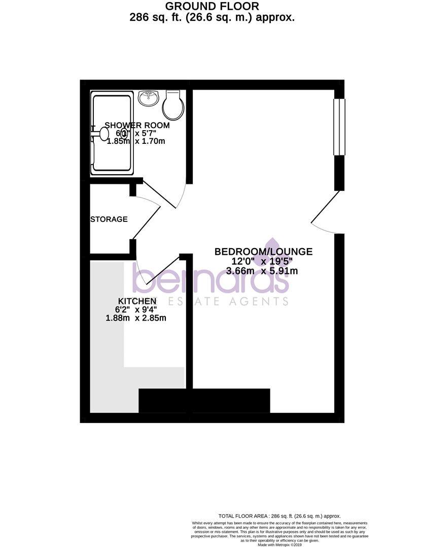 7, 57-59, Salisbury Apartments, Southsea floorplan