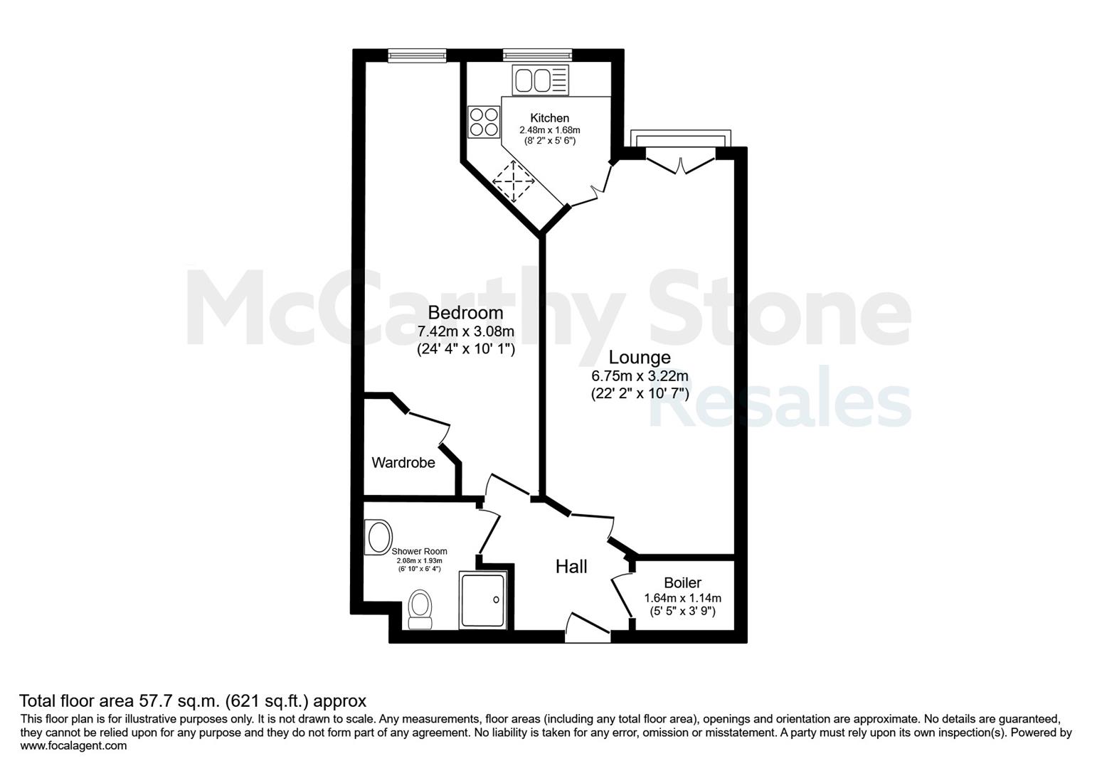 41 Stiperstones Court, Abbey Foregate, Shrewsbury floorplan