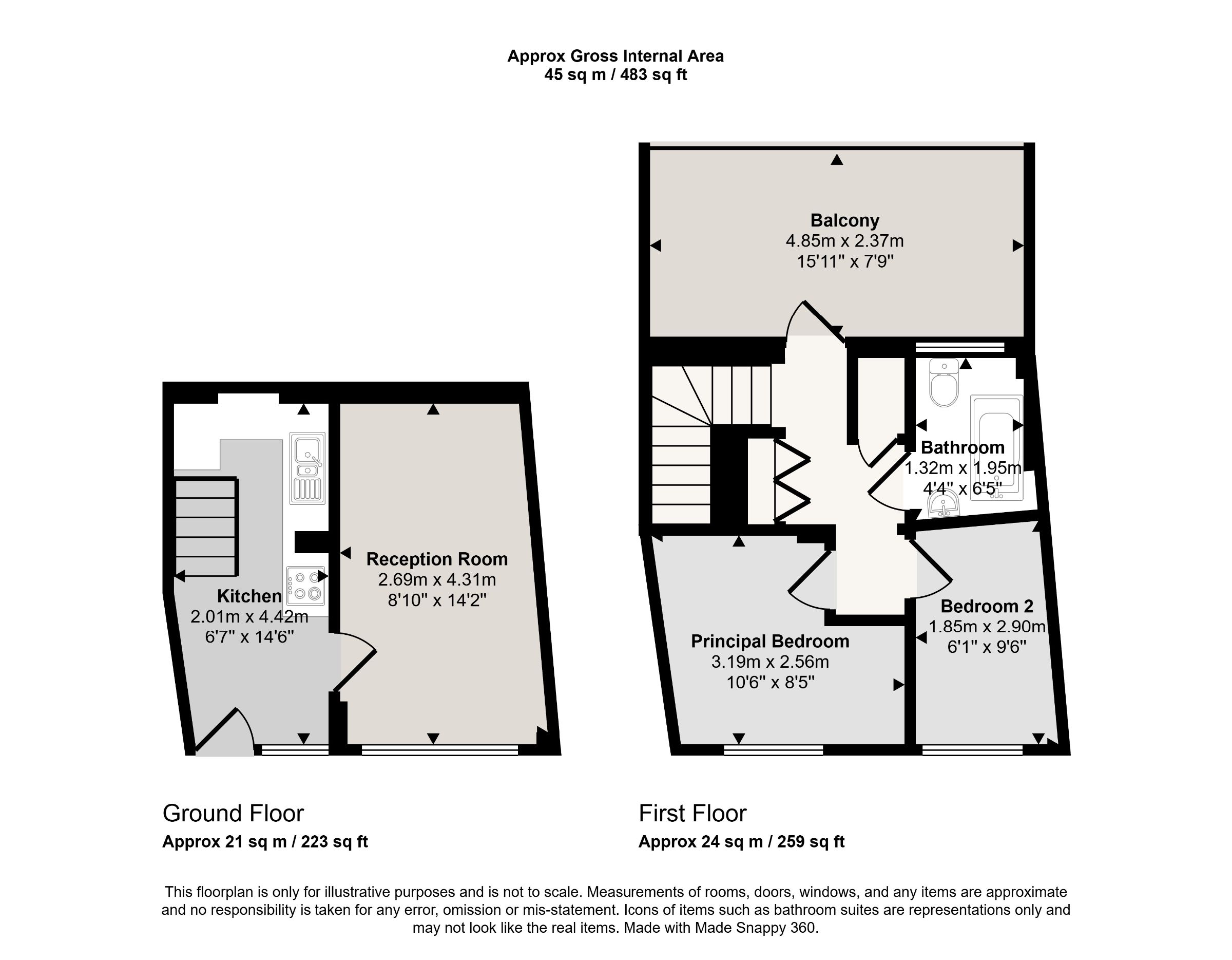 16, Burton Place, Taunton floorplan