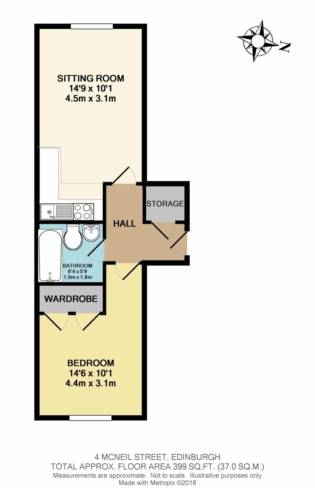 1 Bedrooms Flat to rent in Mcneil Street, Viewforth EH11