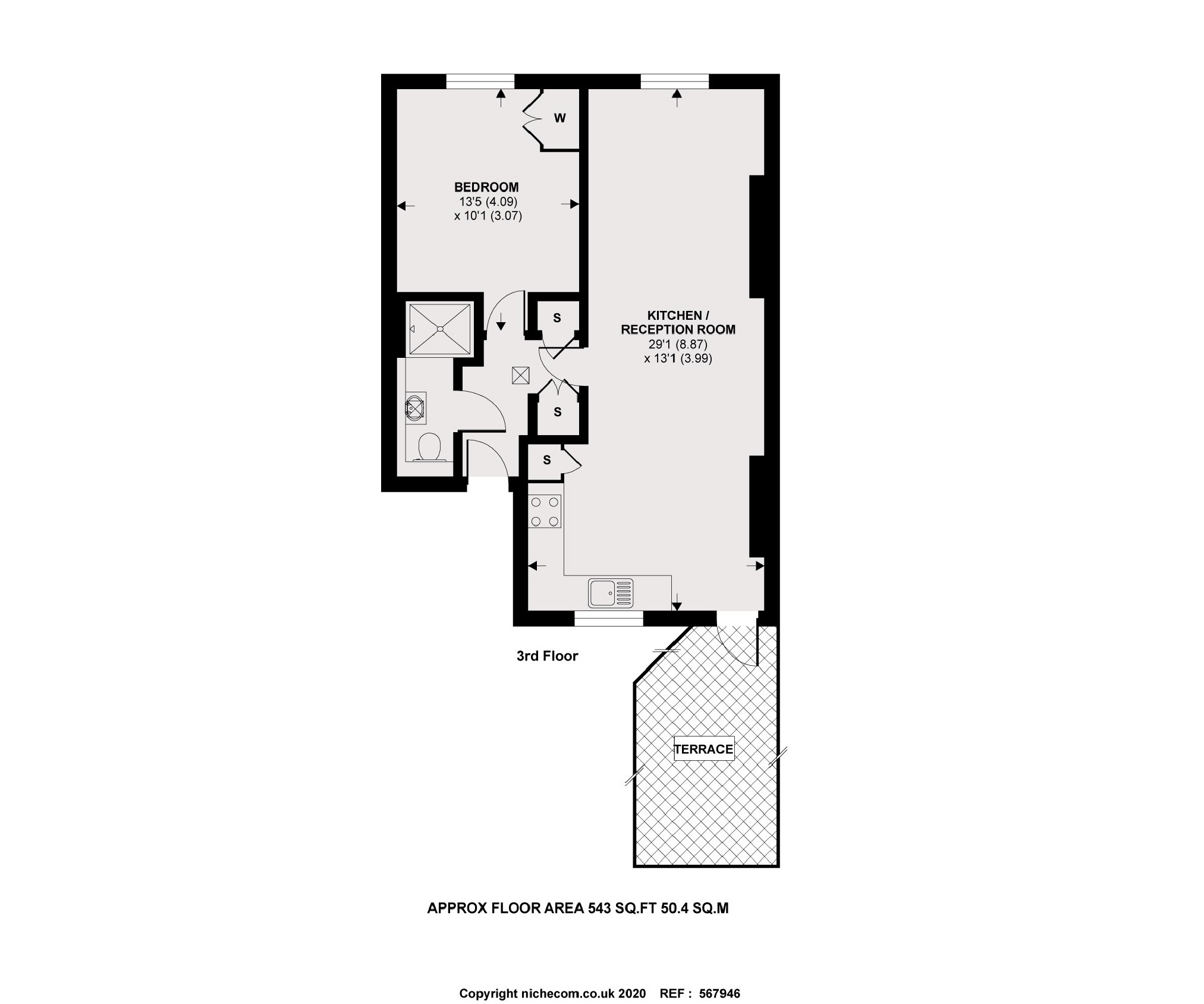 Third Floor Flat, 23, Manchester Street, London floorplan