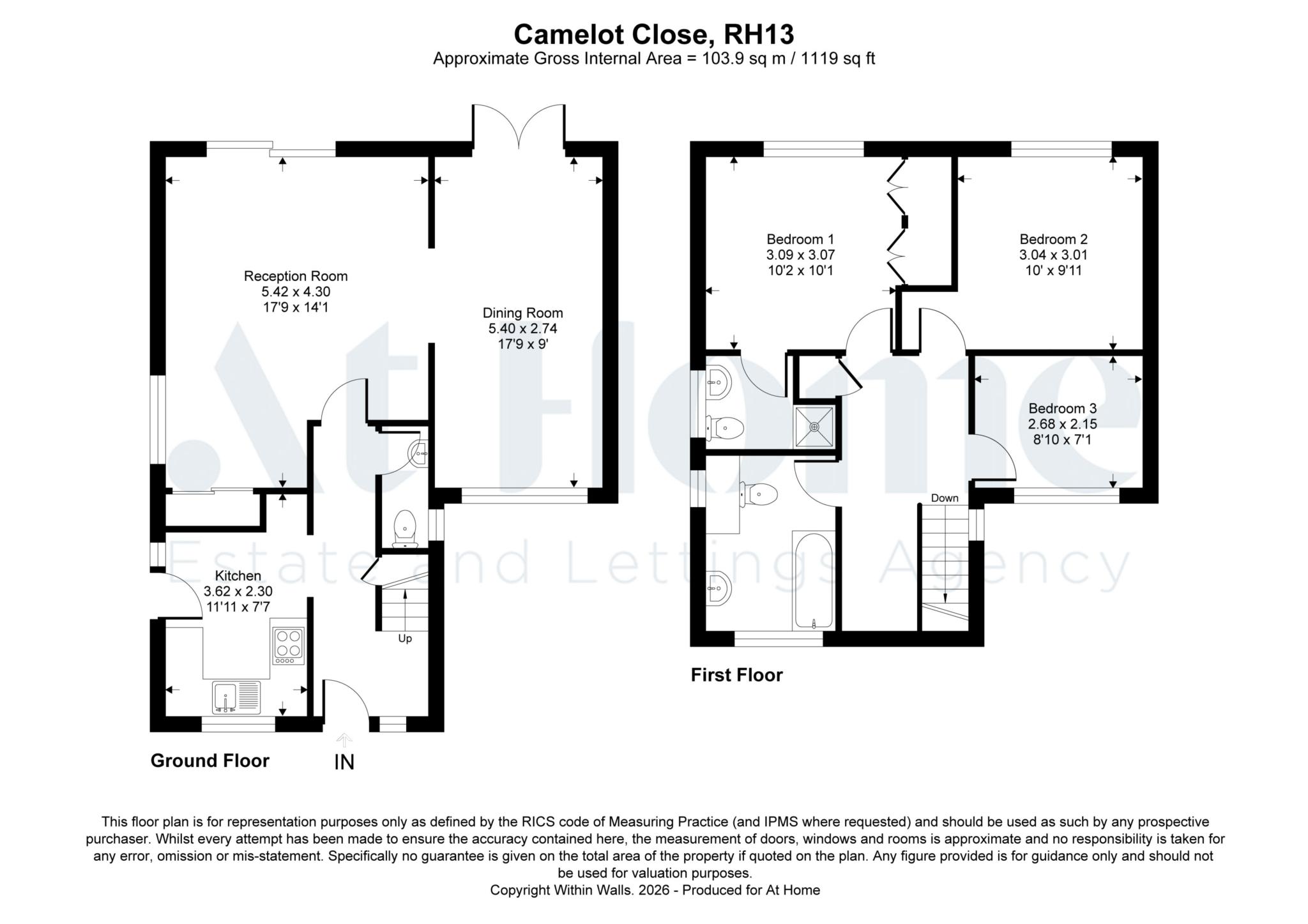 70, Camelot Close, Horsham floorplan