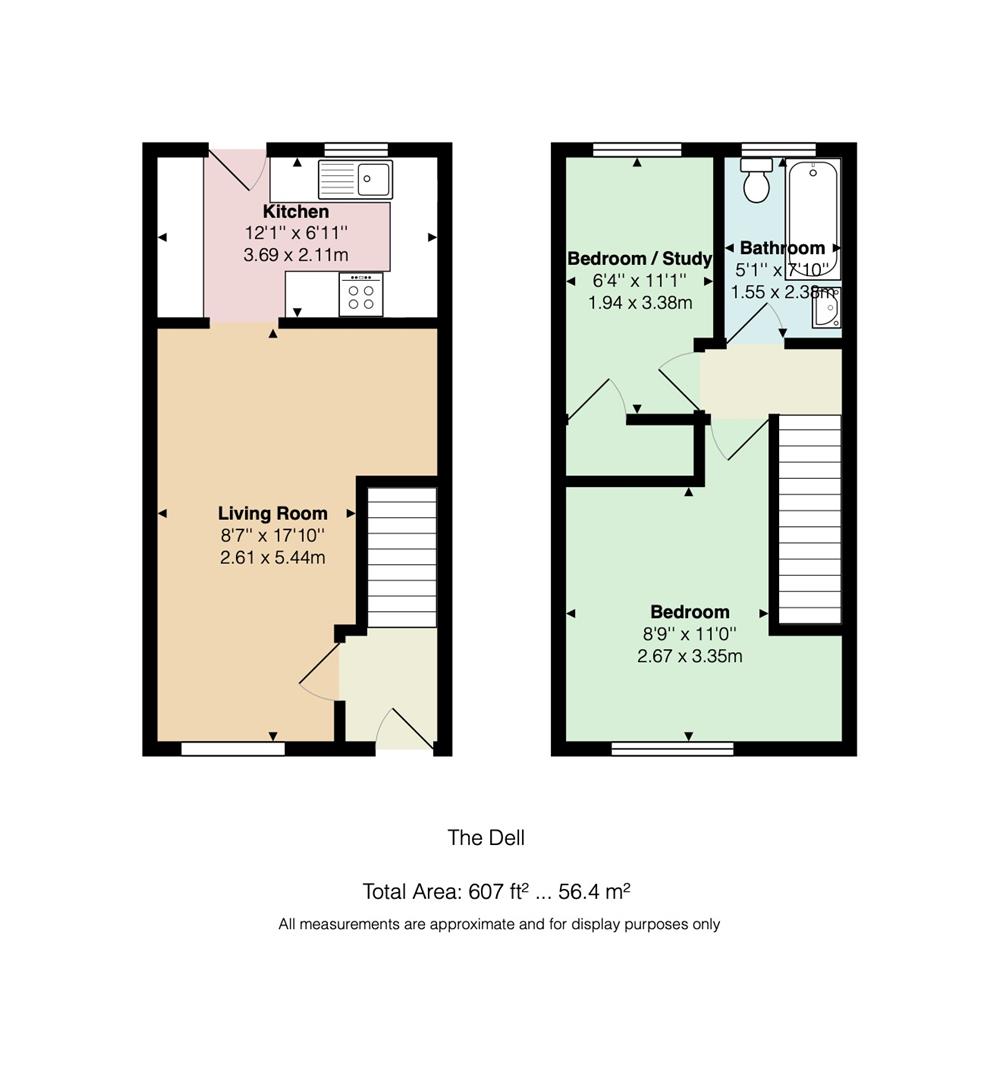 The Dell, St. Mellons, Cardiff CF3, 2 bedroom terraced house to rent