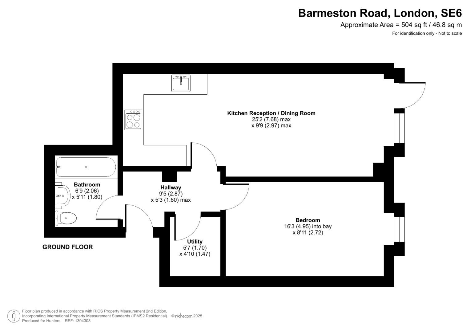 Flat 1, Talent Factory Apartments, 8-12 Barmeston Road, London floorplan