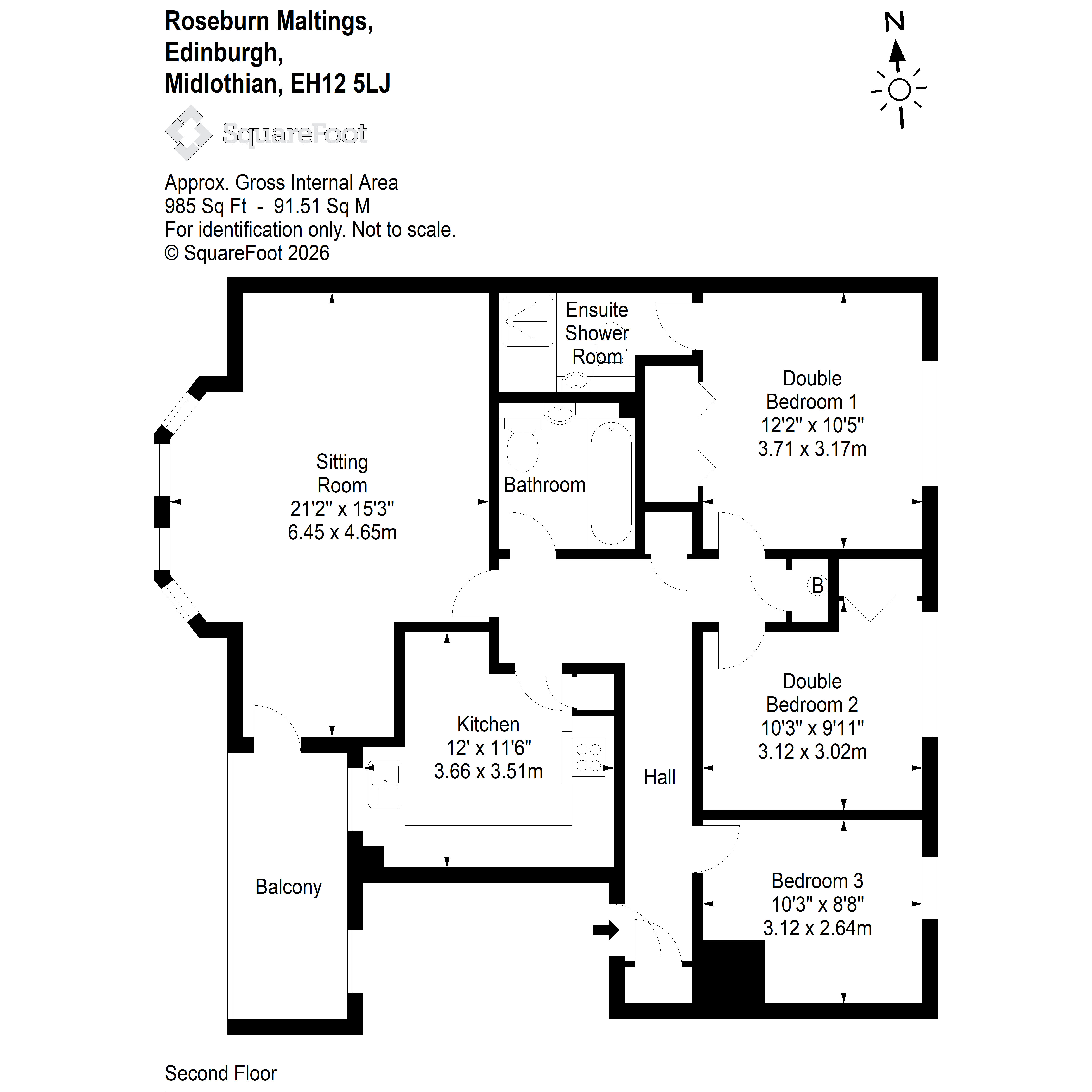 15/9, Roseburn Maltings, Edinburgh floorplan
