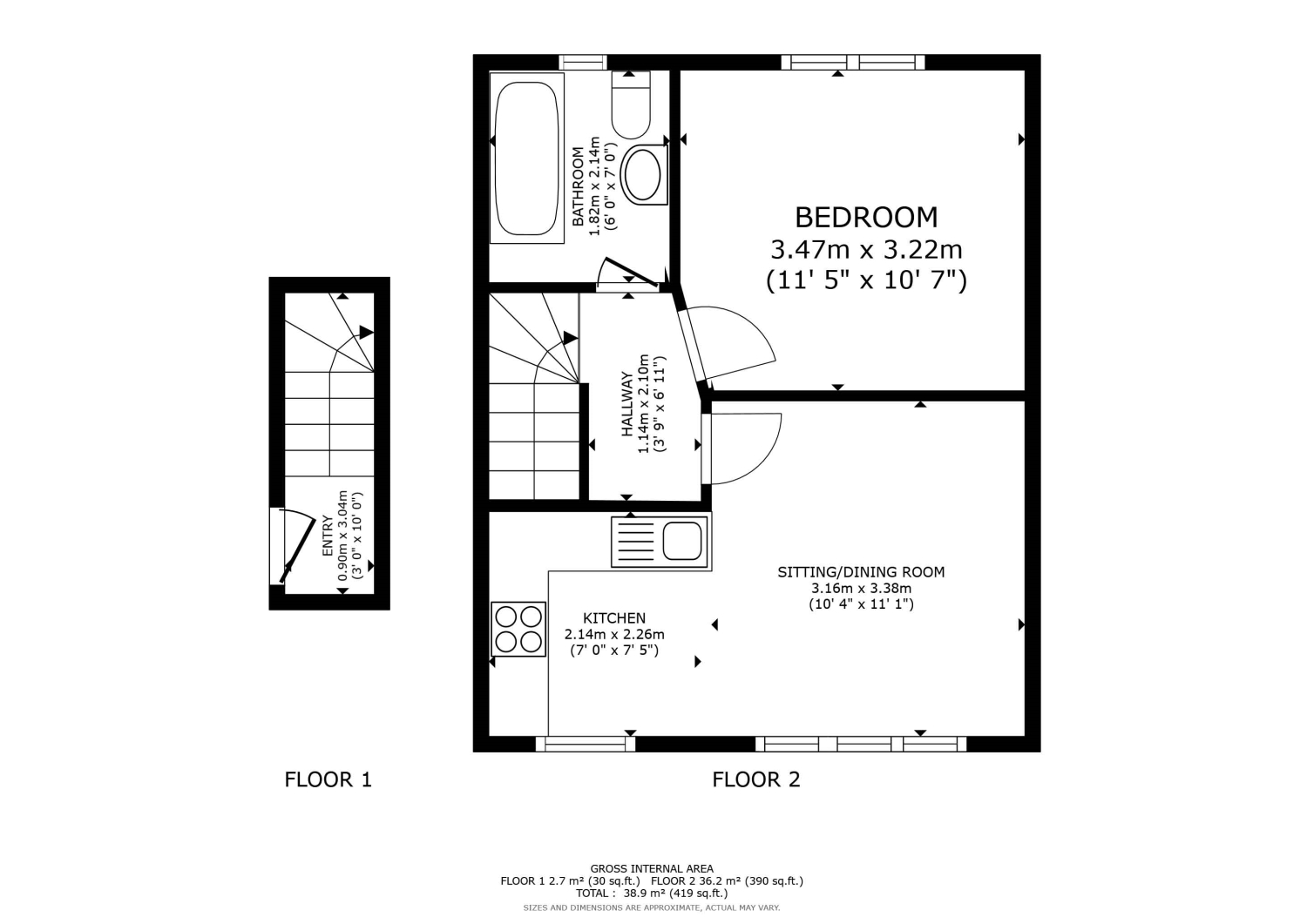 95b, Wytham Street, Oxford floorplan
