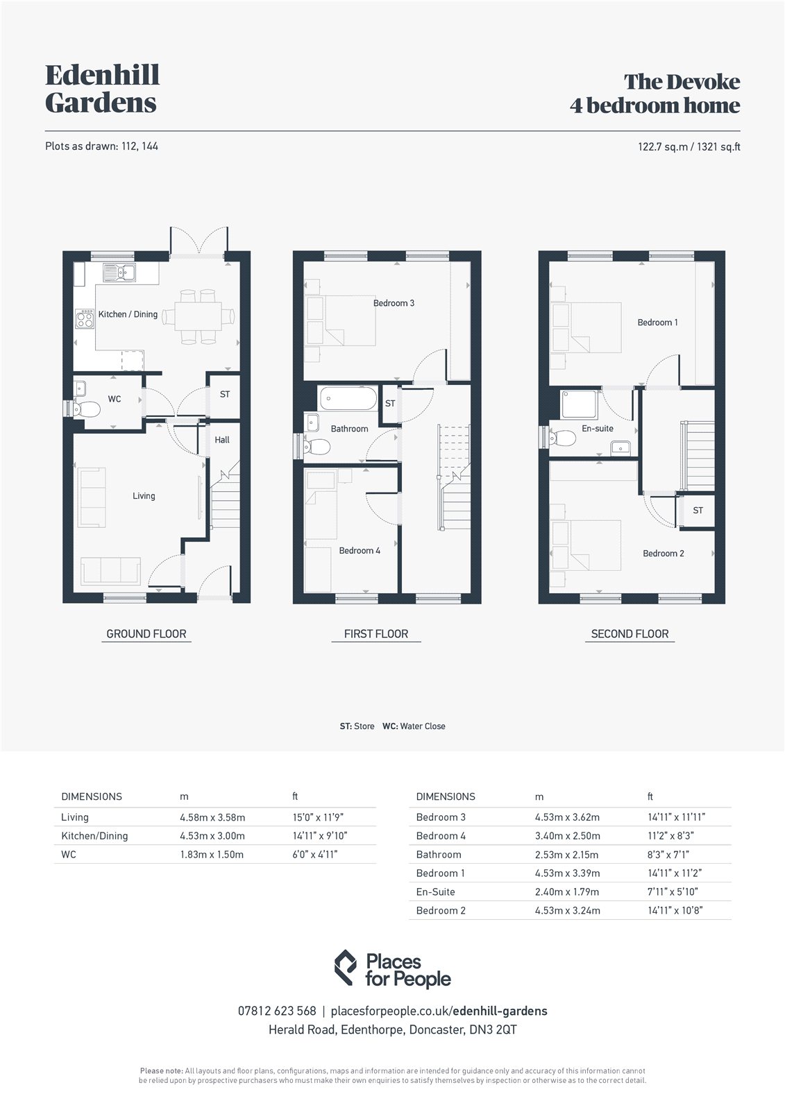 Plot 112 Edenhill Gardens, 7, Egret Close, Doncaster floorplan