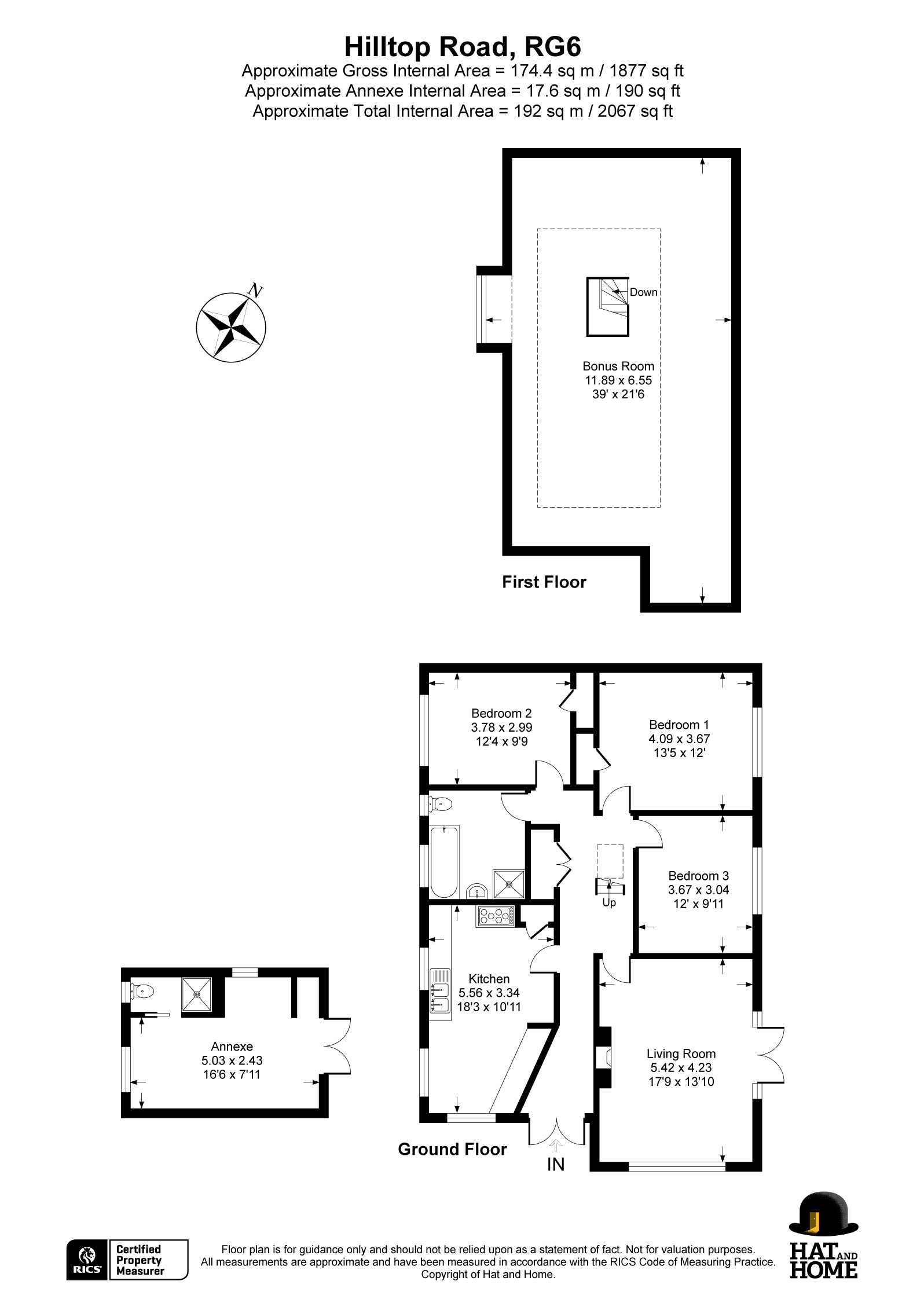1A,, Hilltop Road, Reading floorplan