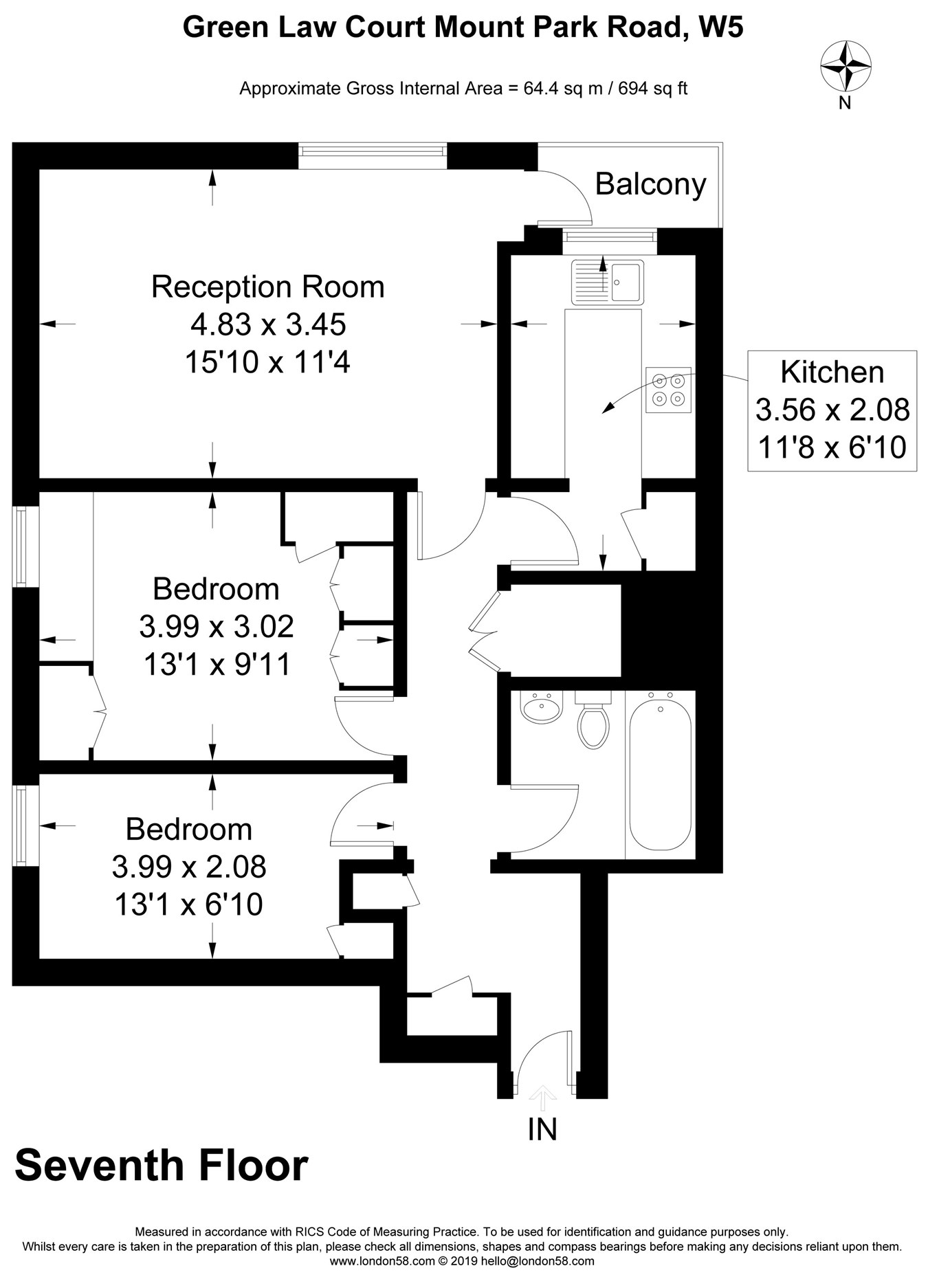 2 bed flat for sale in Greenlaw Court Mount Park Road, Ealing, London ...