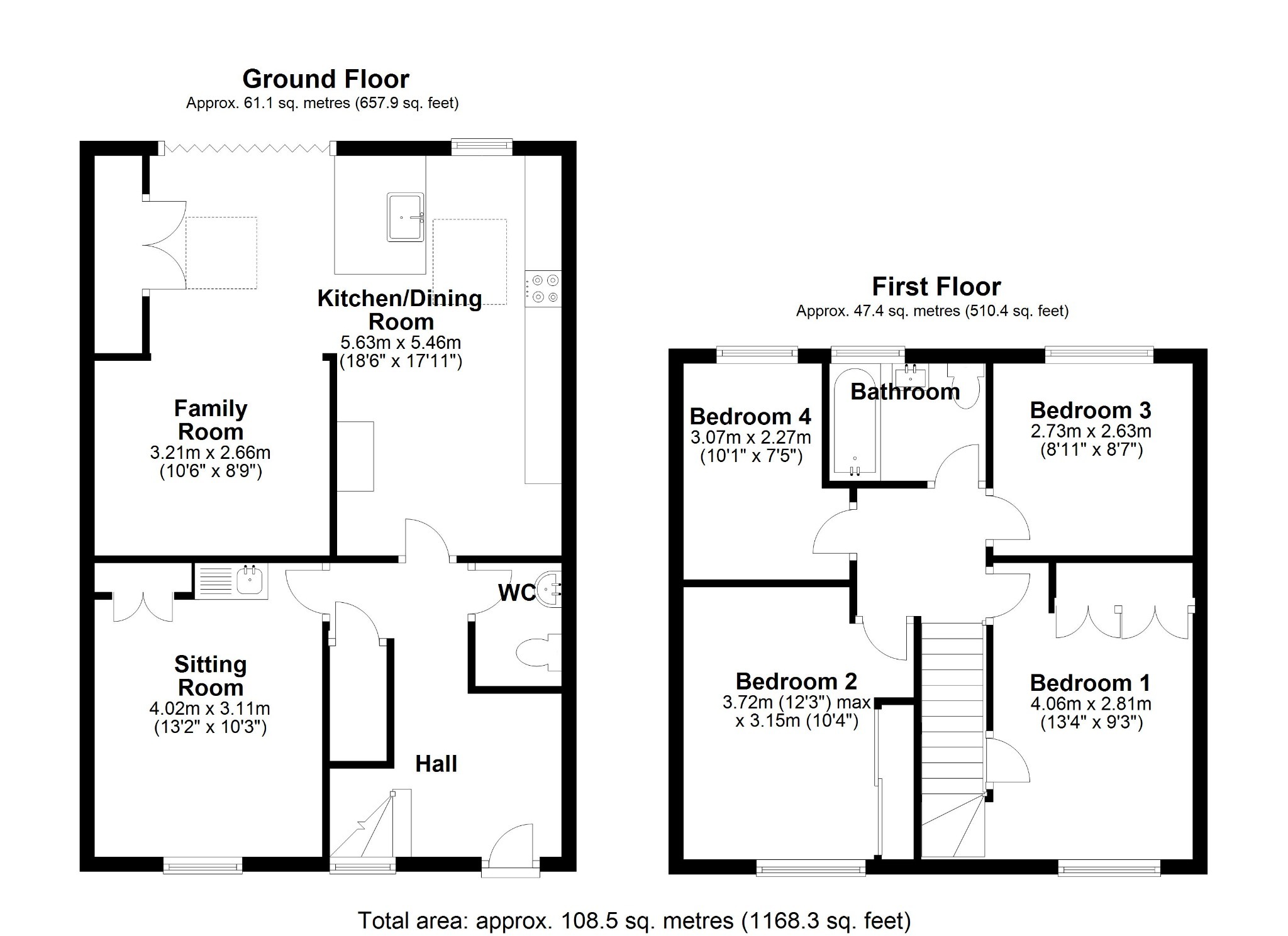 2, Holly Walk, Welwyn Garden City floorplan