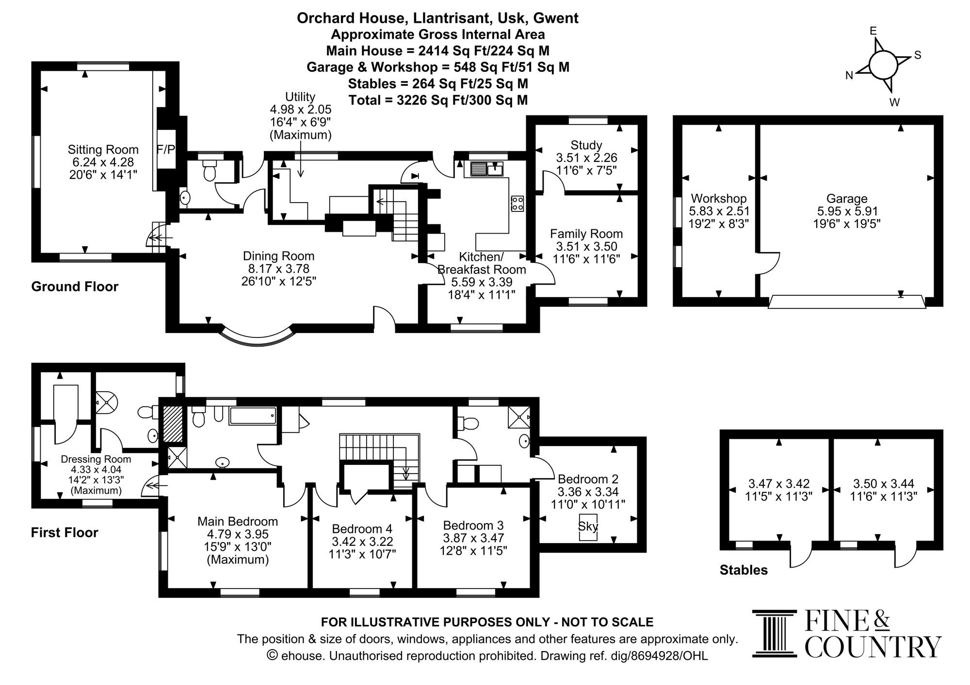 Orchard House, Usk floorplan