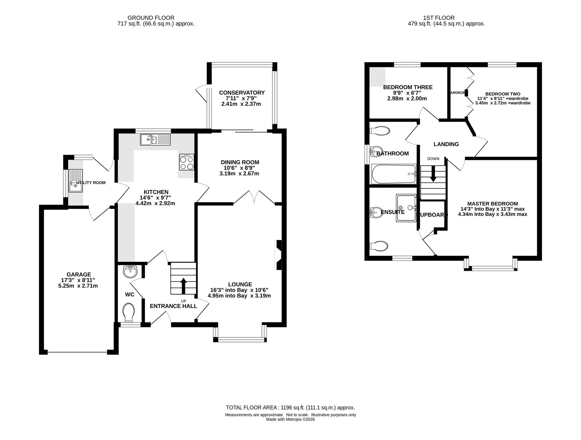 8 Hawthorne Close, Crewe floorplan