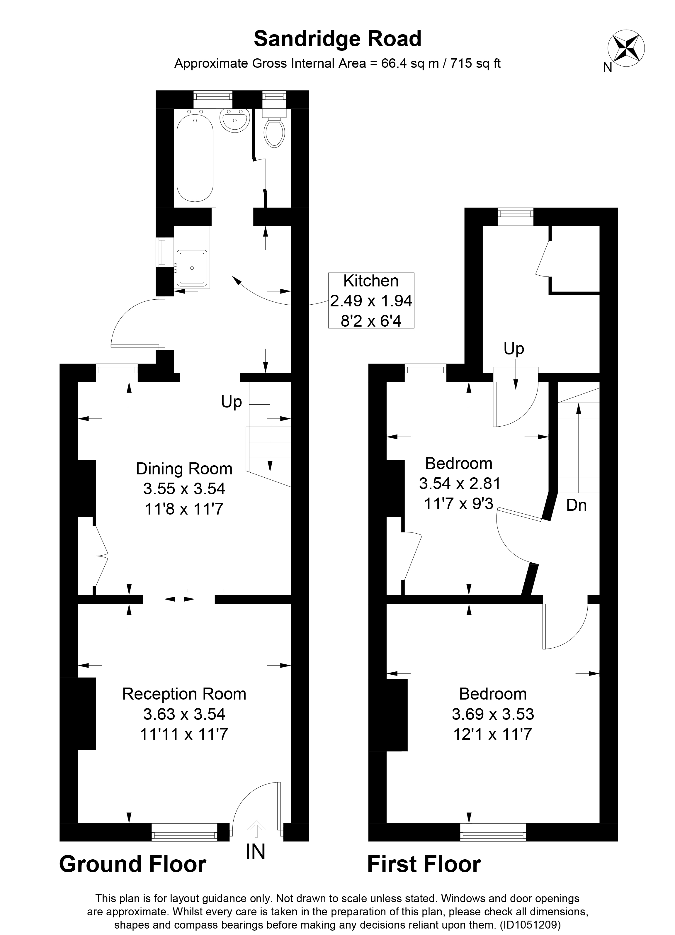 2 bed terraced house for sale in Sandridge Road, St. Albans