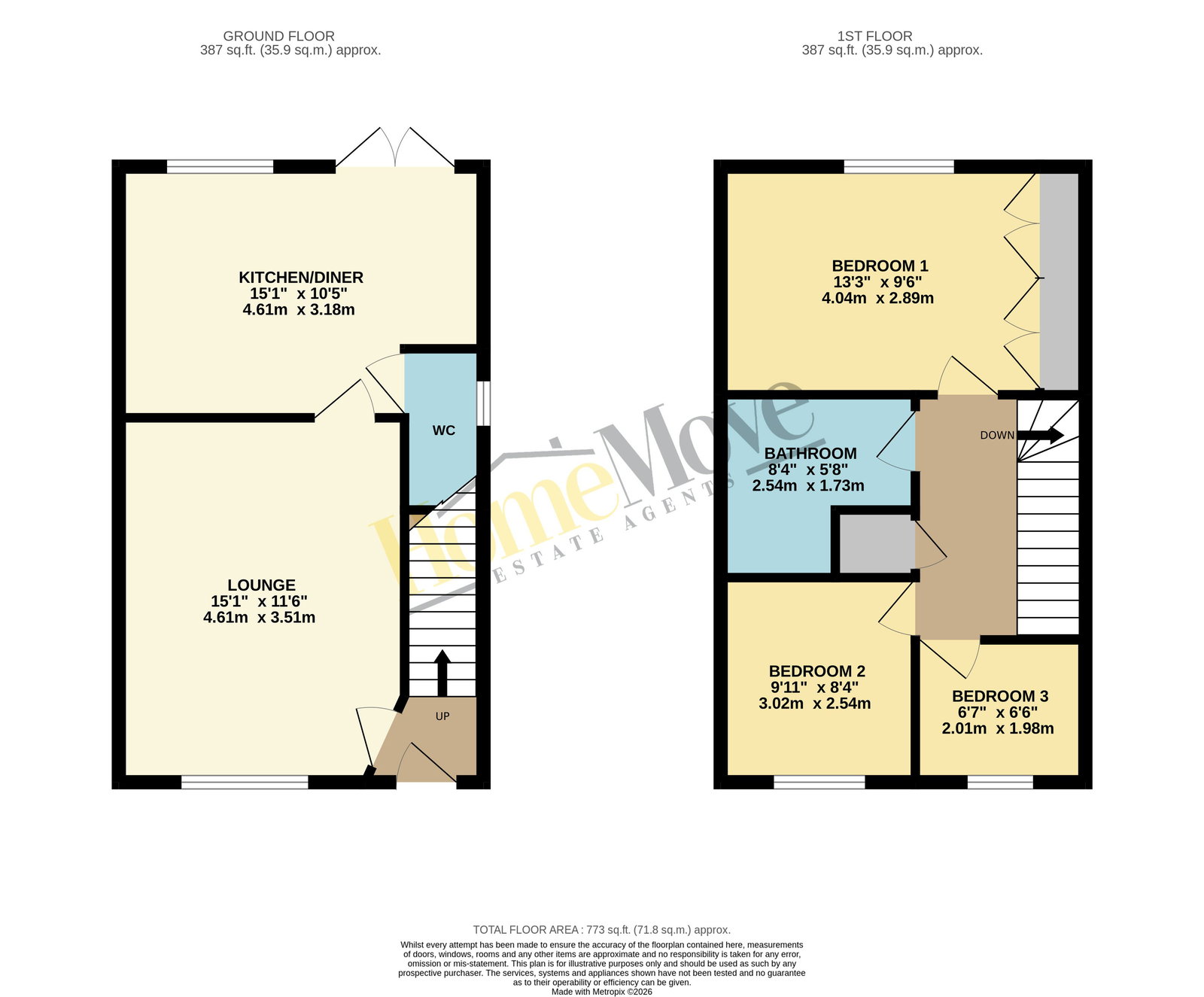 34, Churchill Avenue, Skegness floorplan