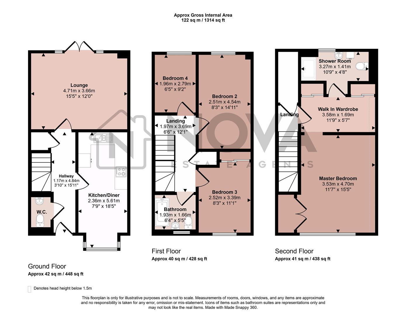 15, Pantheon Drive, Dunstable floorplan
