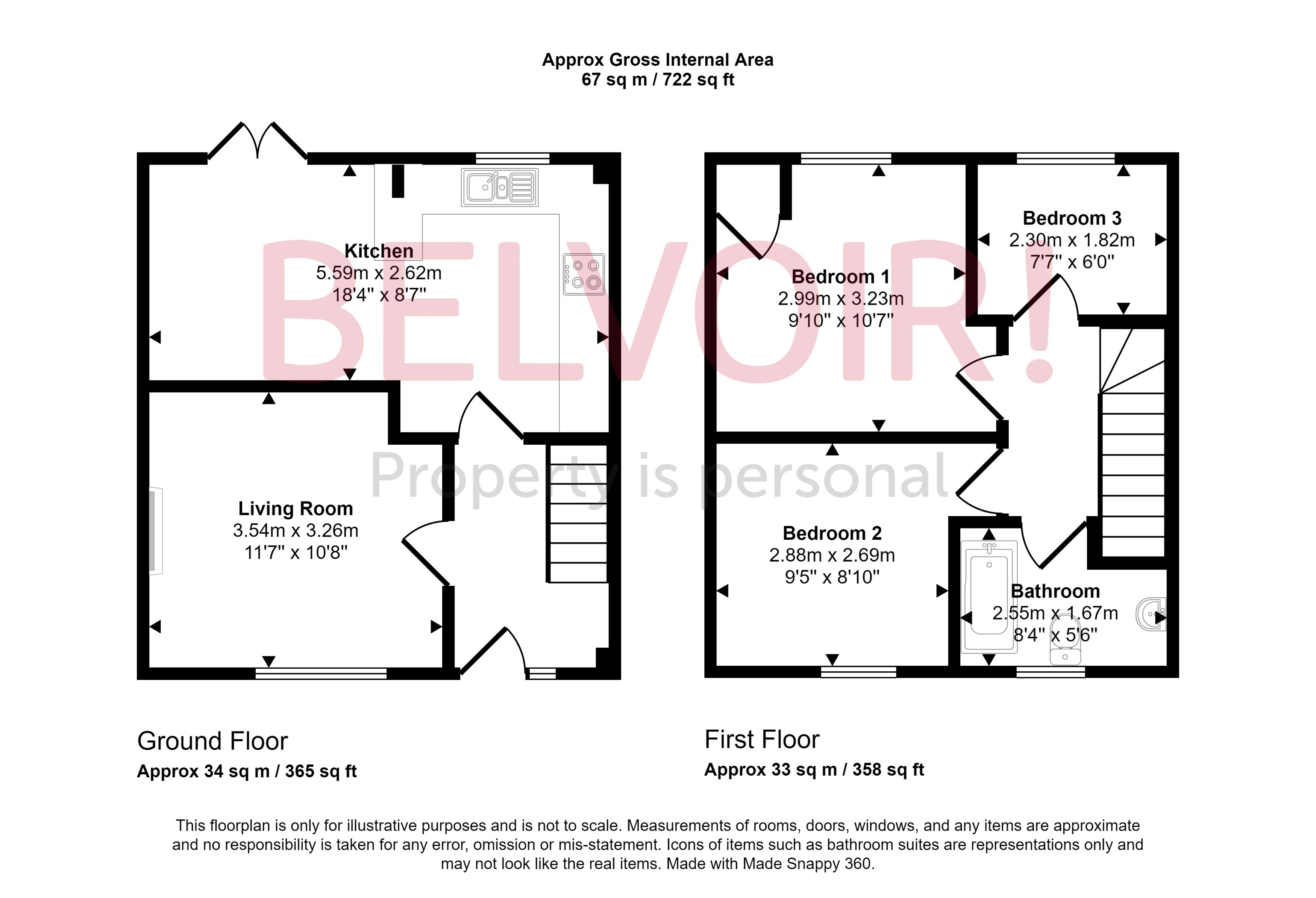 11, Sidney Street, Cheltenham floorplan