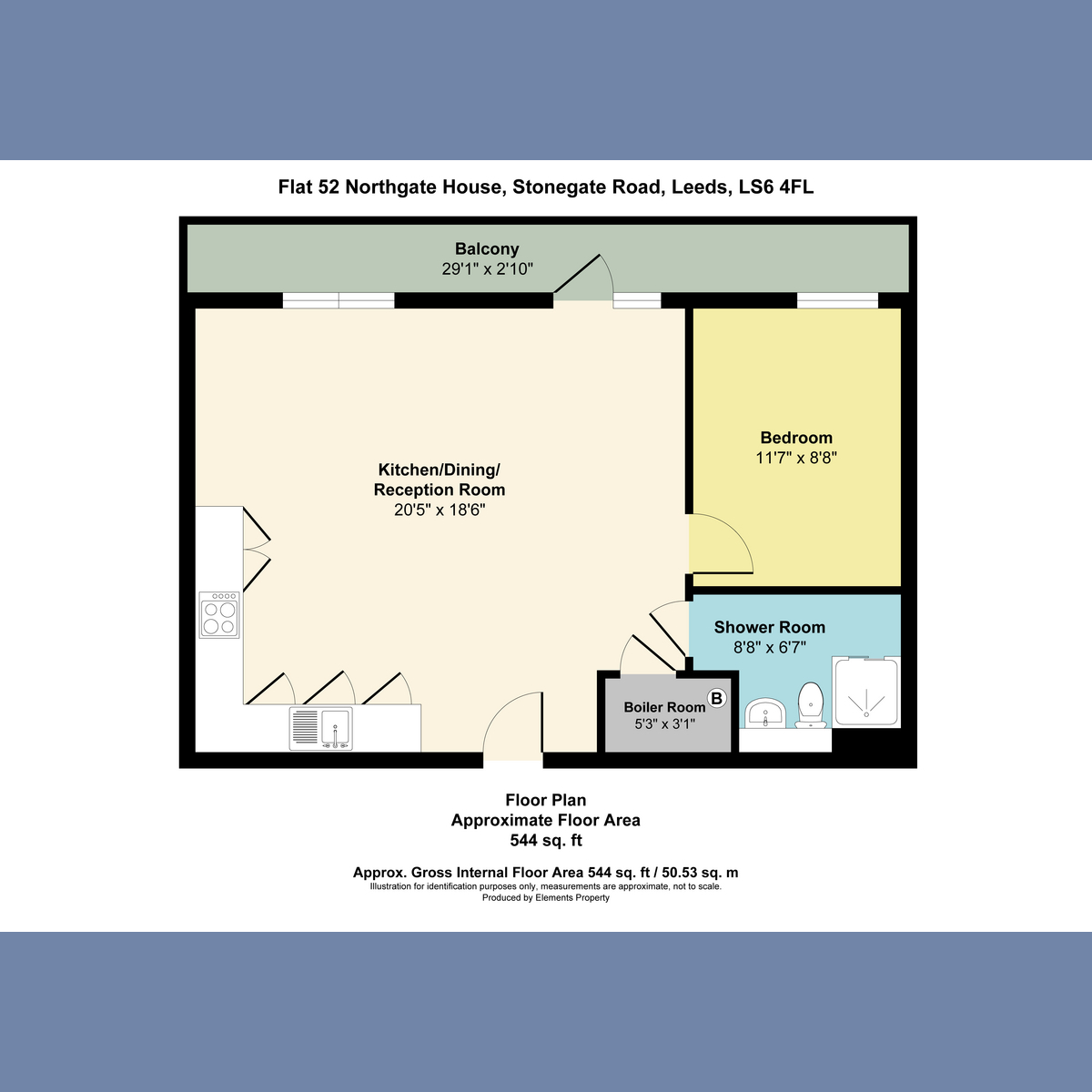 Stonegate Road, Leeds LS6, 1 bedroom flat for sale 64933141