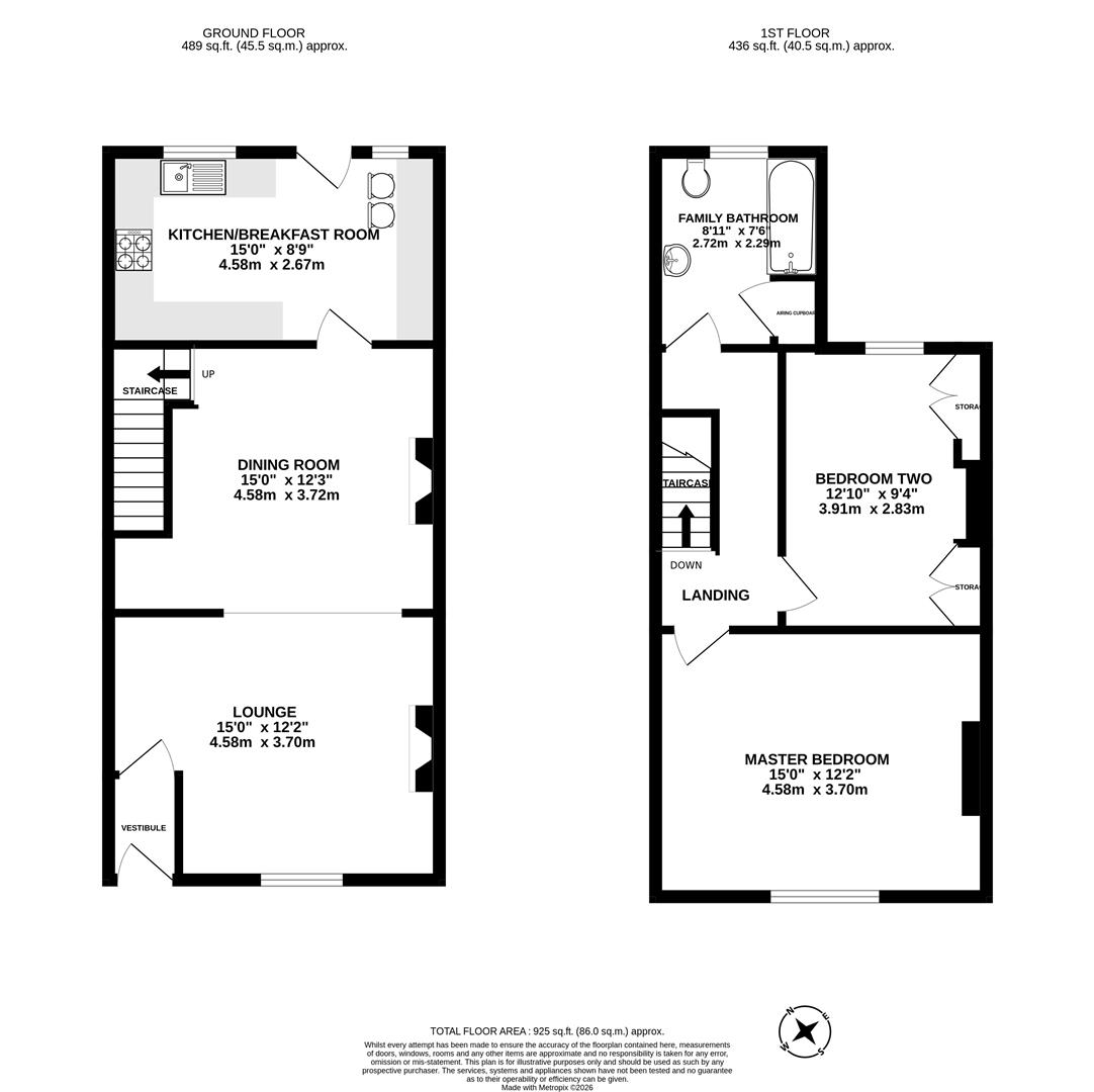 303, Mossy Lea Road, Wigan floorplan
