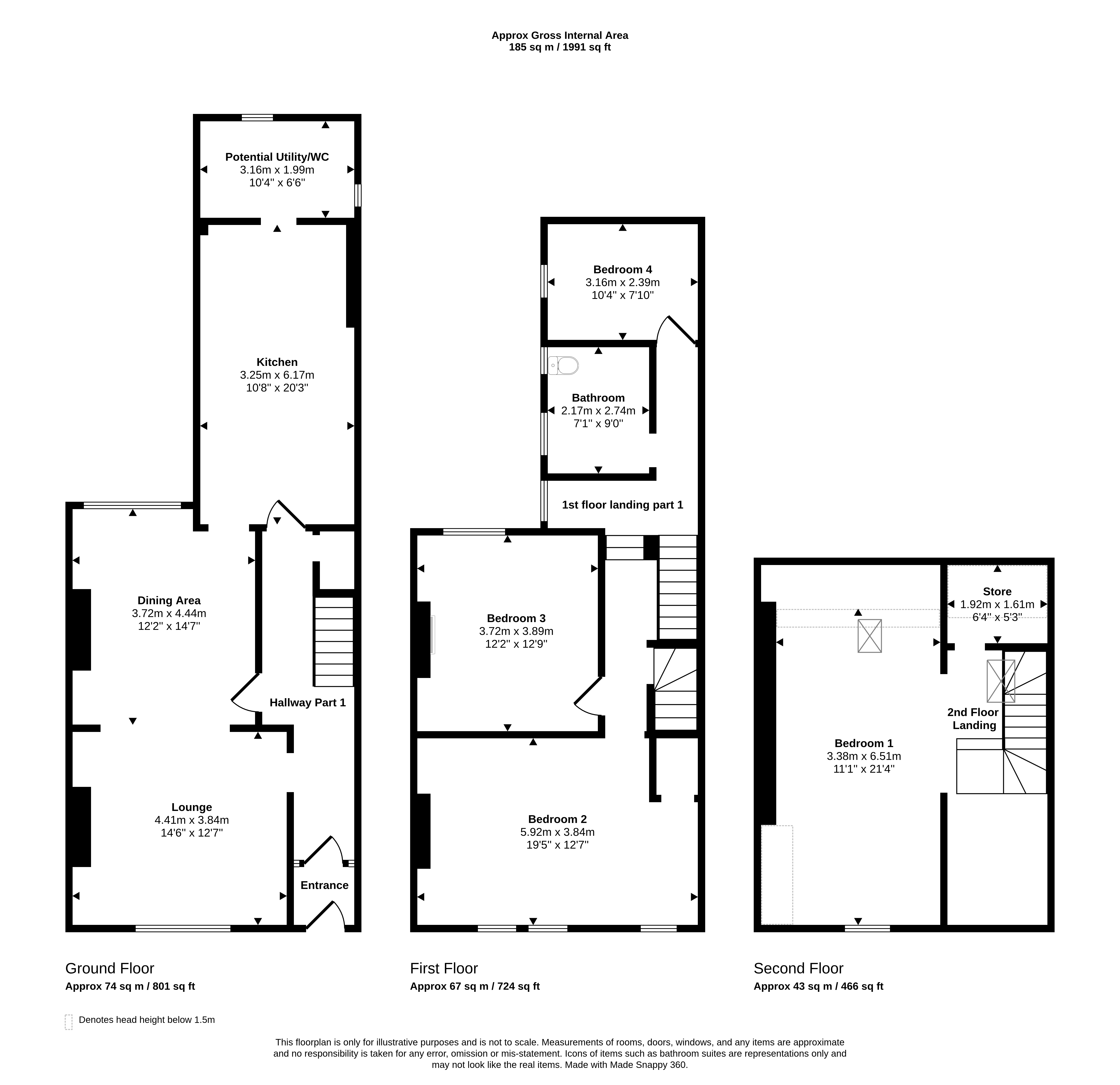 13, Leven Street, Saltburn-by-the-Sea floorplan