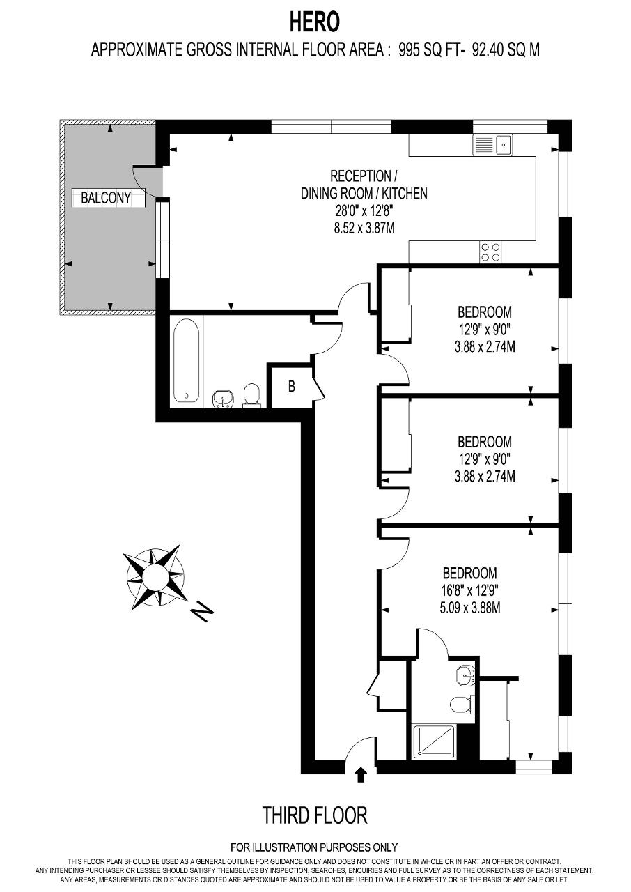 328, Kingston Road, Wimbledon Chase floorplan