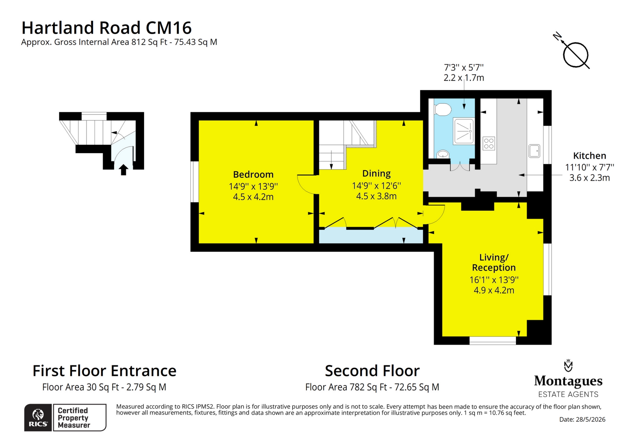 Flat 5 17, Hartland Road, Epping floorplan