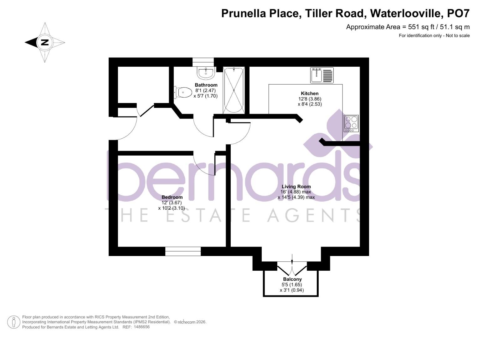 7 Prunella Place, Tiller Road, Waterlooville floorplan