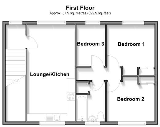 Ward Road, Totland floorplan