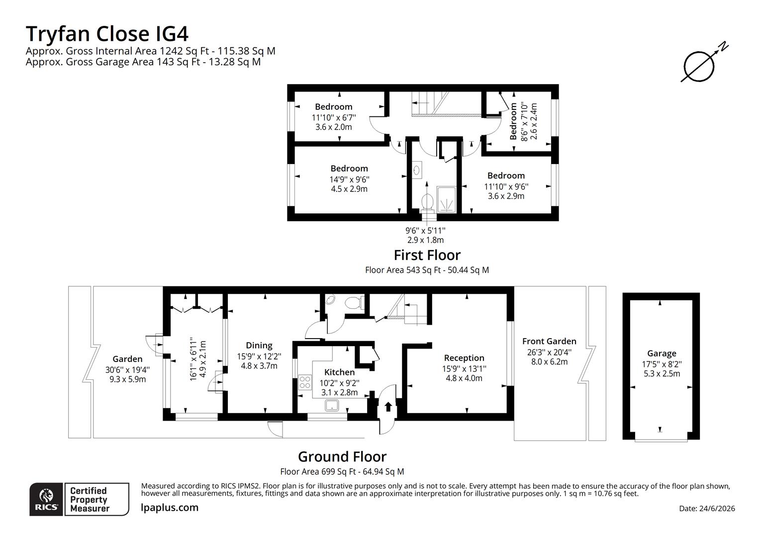 39, Tryfan Close, Ilford floorplan
