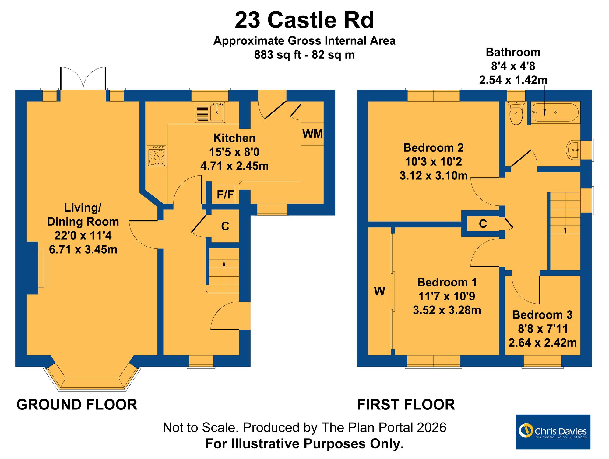23 Castle Road, Barry floorplan
