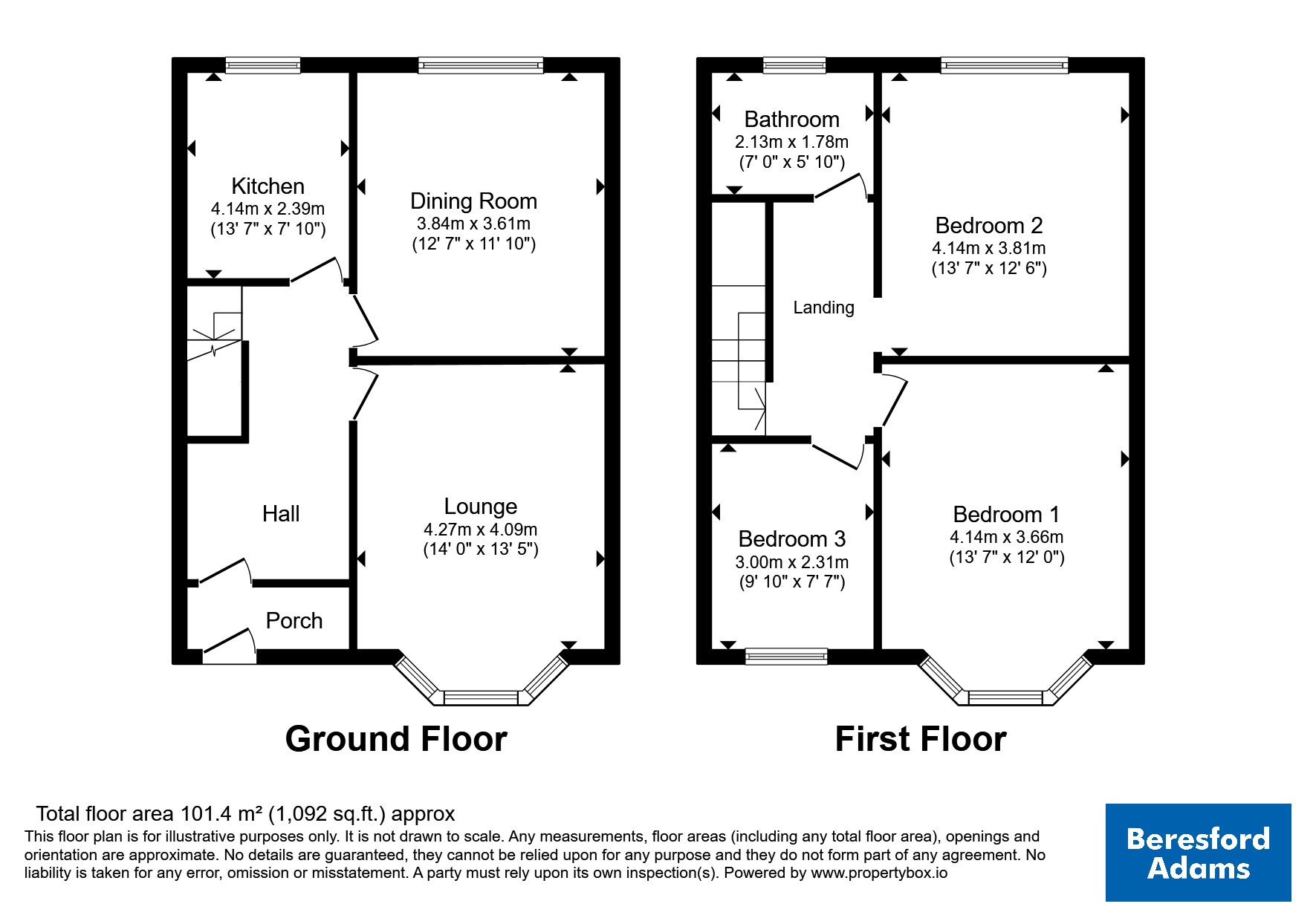 7, Marlborough Grove, Clwyd floorplan