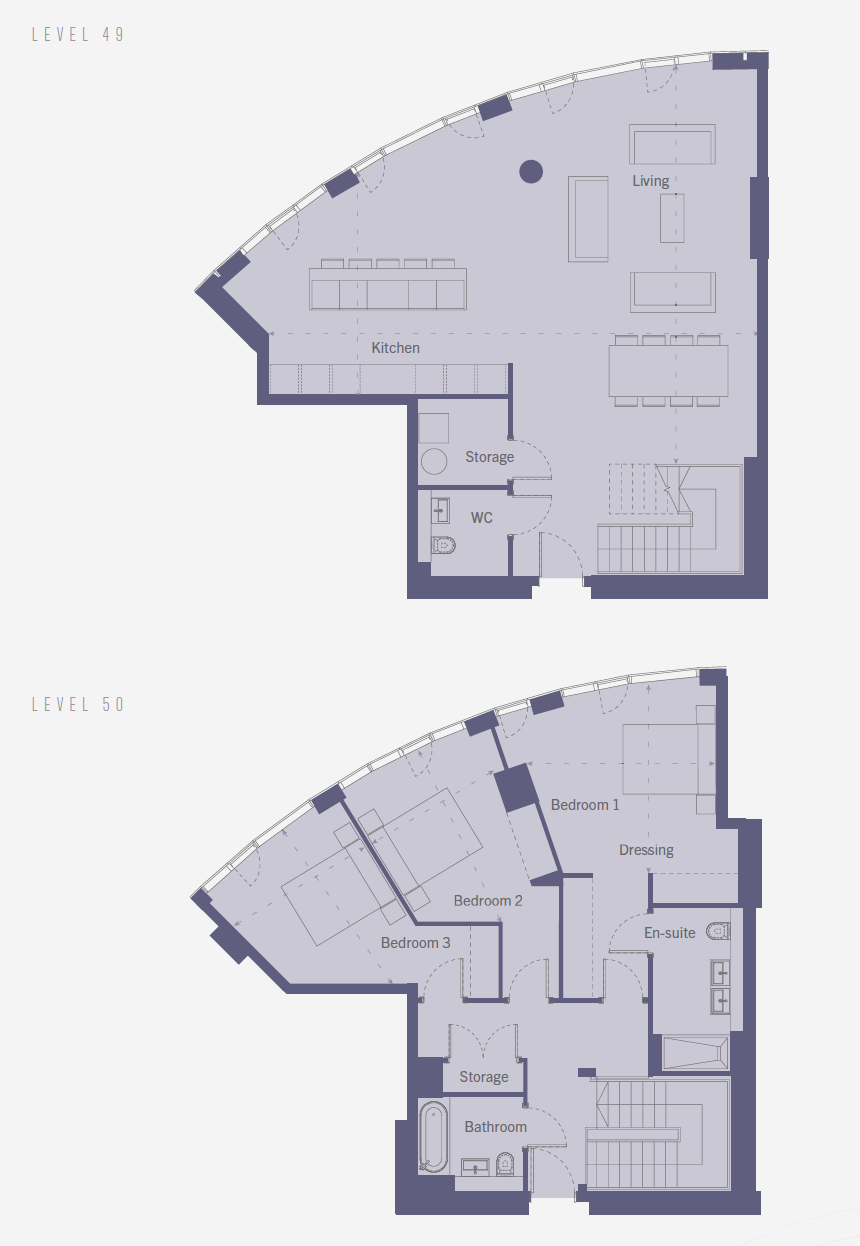 NEW Penthouse 4904,, The Newton Three60, Manchester floorplan